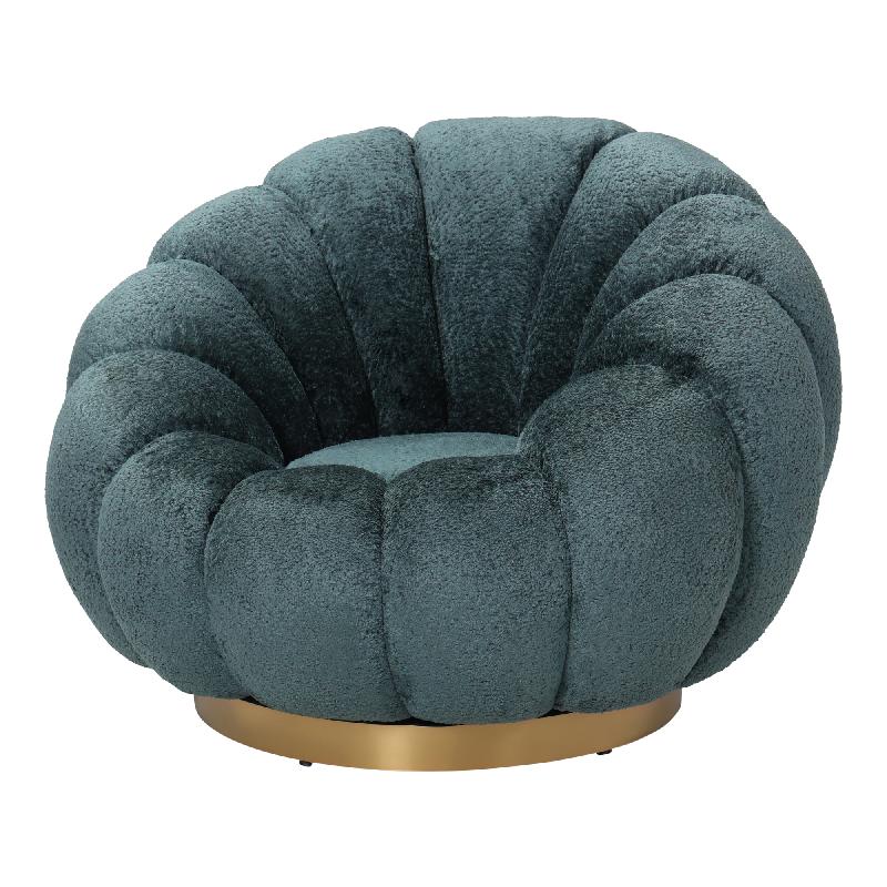Daisy fauteuil Teal Euphoria 13 gold base