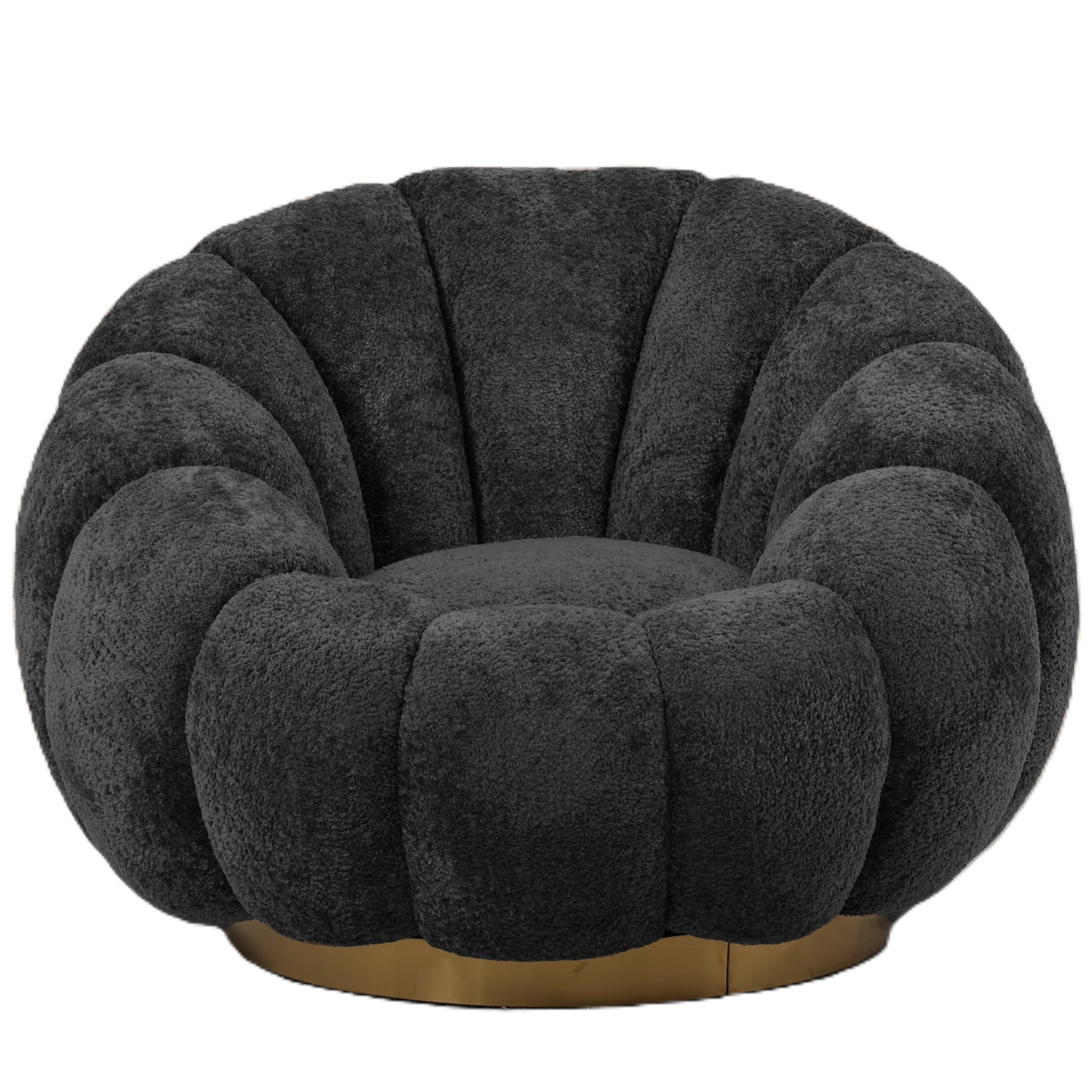 Daisy fauteuil Anthracite Euphoria 21 gold base - Photo 2