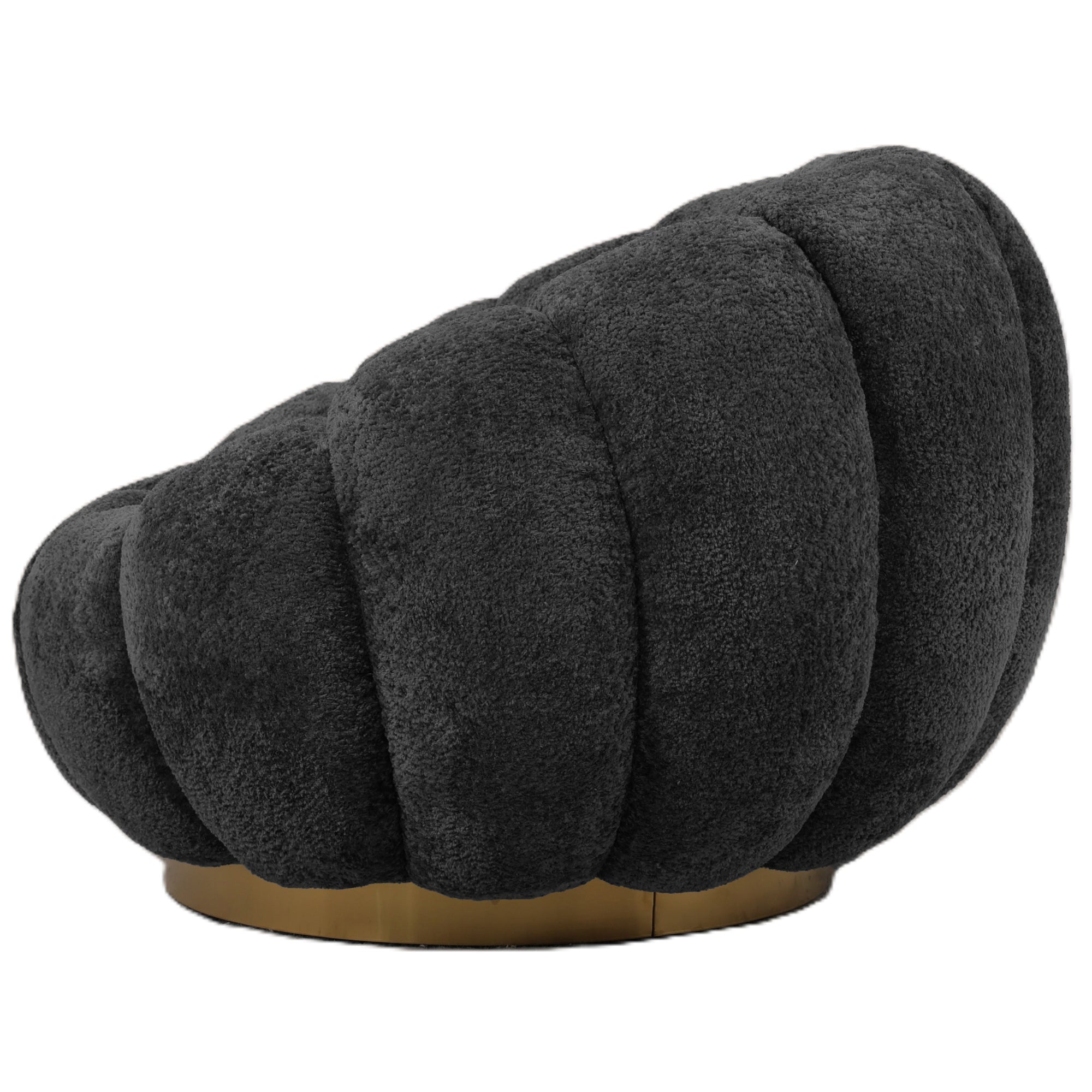 Daisy fauteuil Anthracite Euphoria 21 gold base - Photo 3