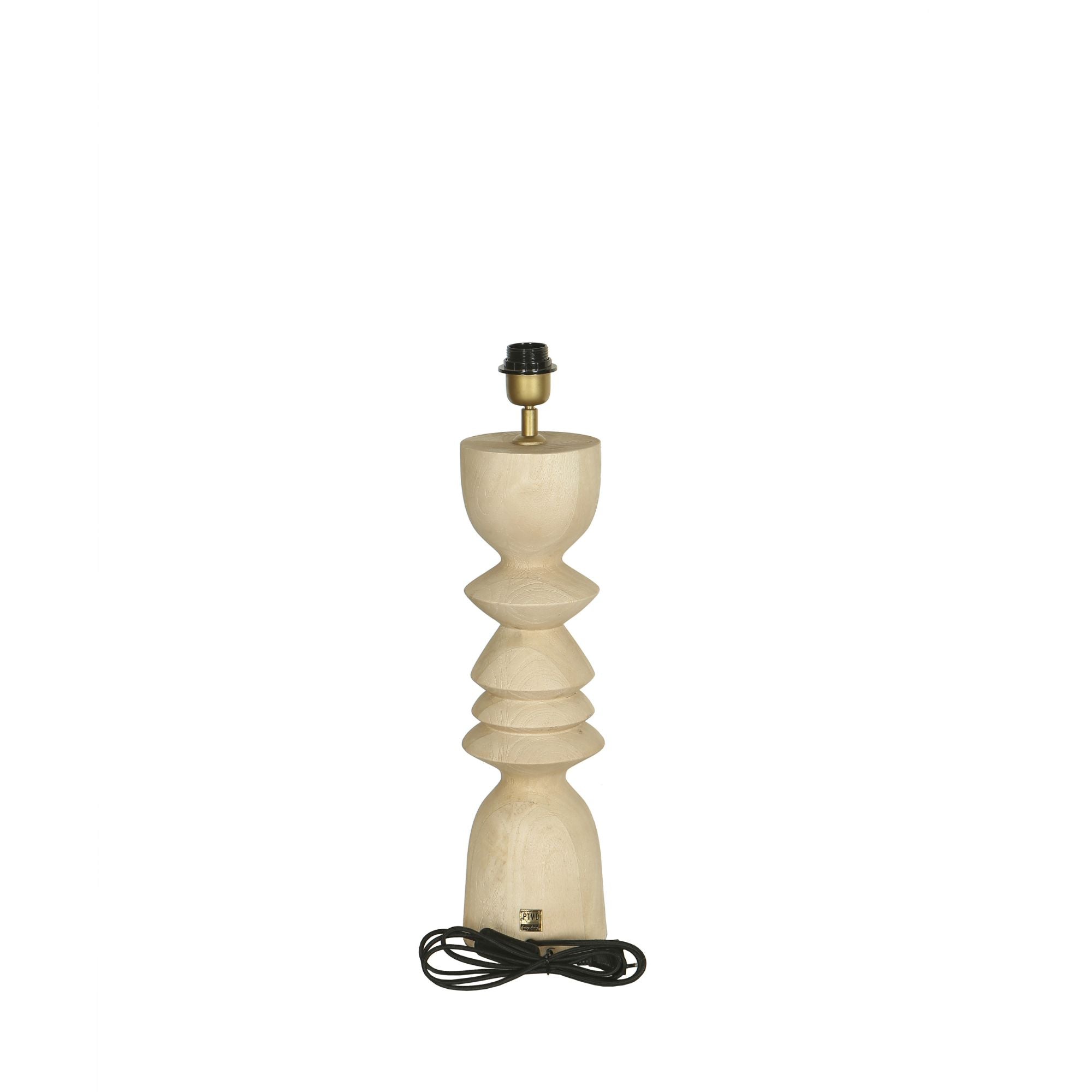 Elaine Lampes de table en bois de manguier - Naturel