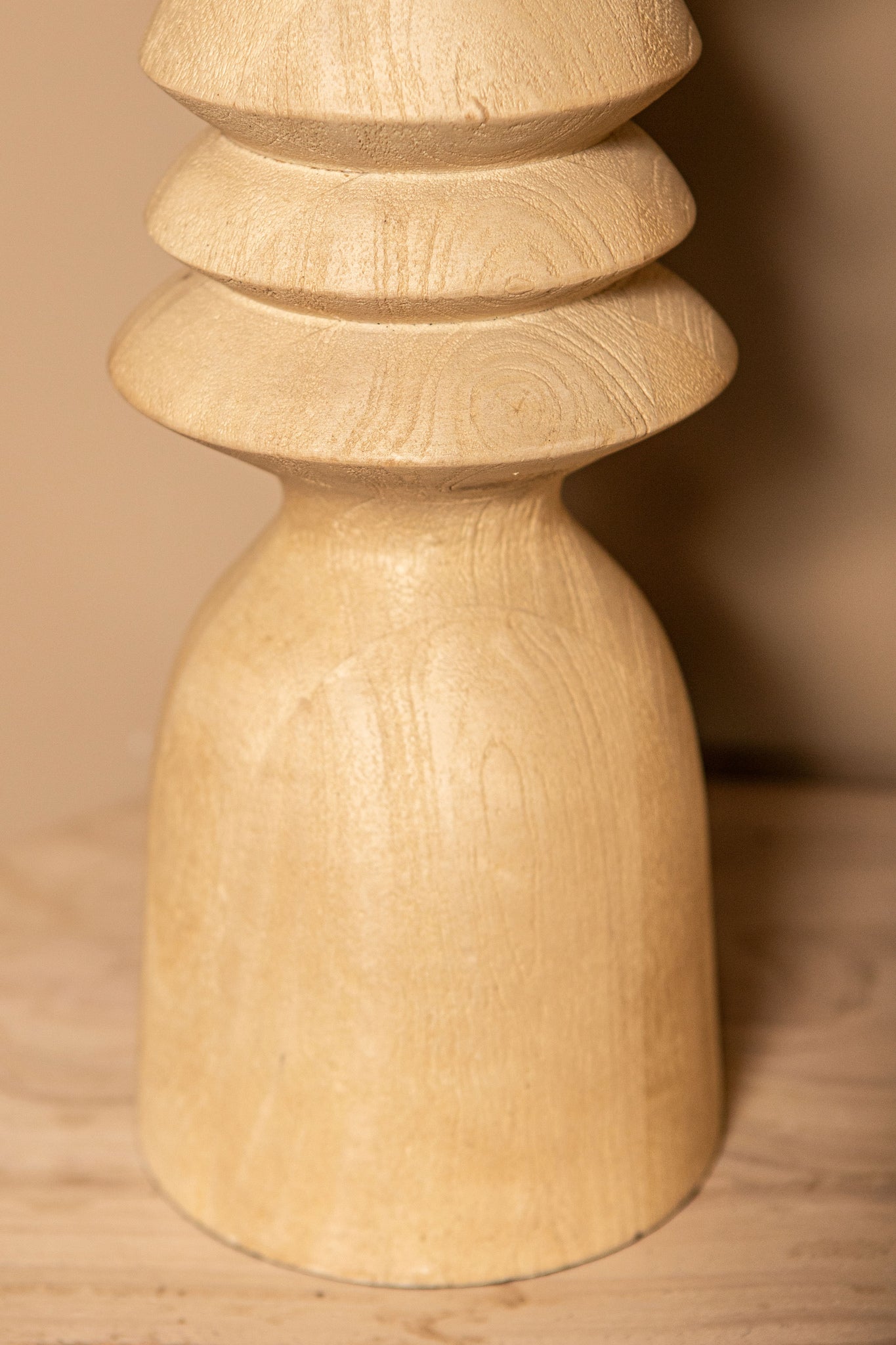 Elaine Lampes de table en bois de manguier - Naturel