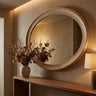 Noam Natural mango wood oval mirror