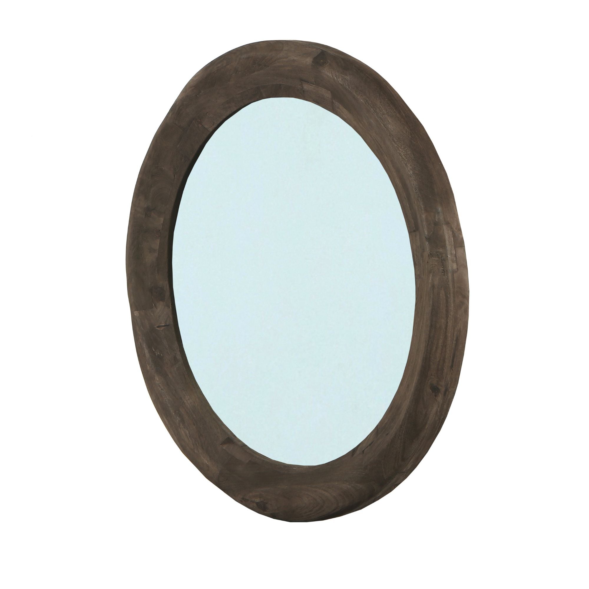 Noam Brown mango wood round mirror L