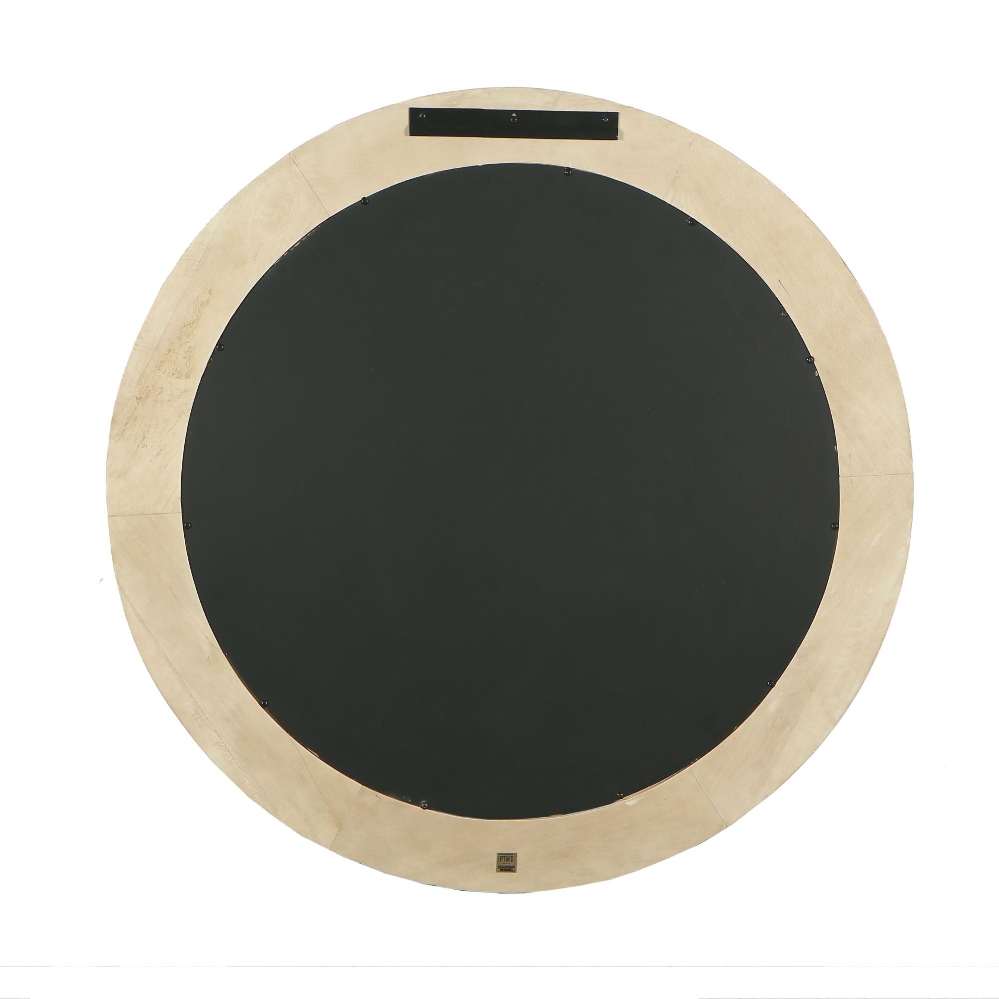 Noam Natural mango wood round mirror L