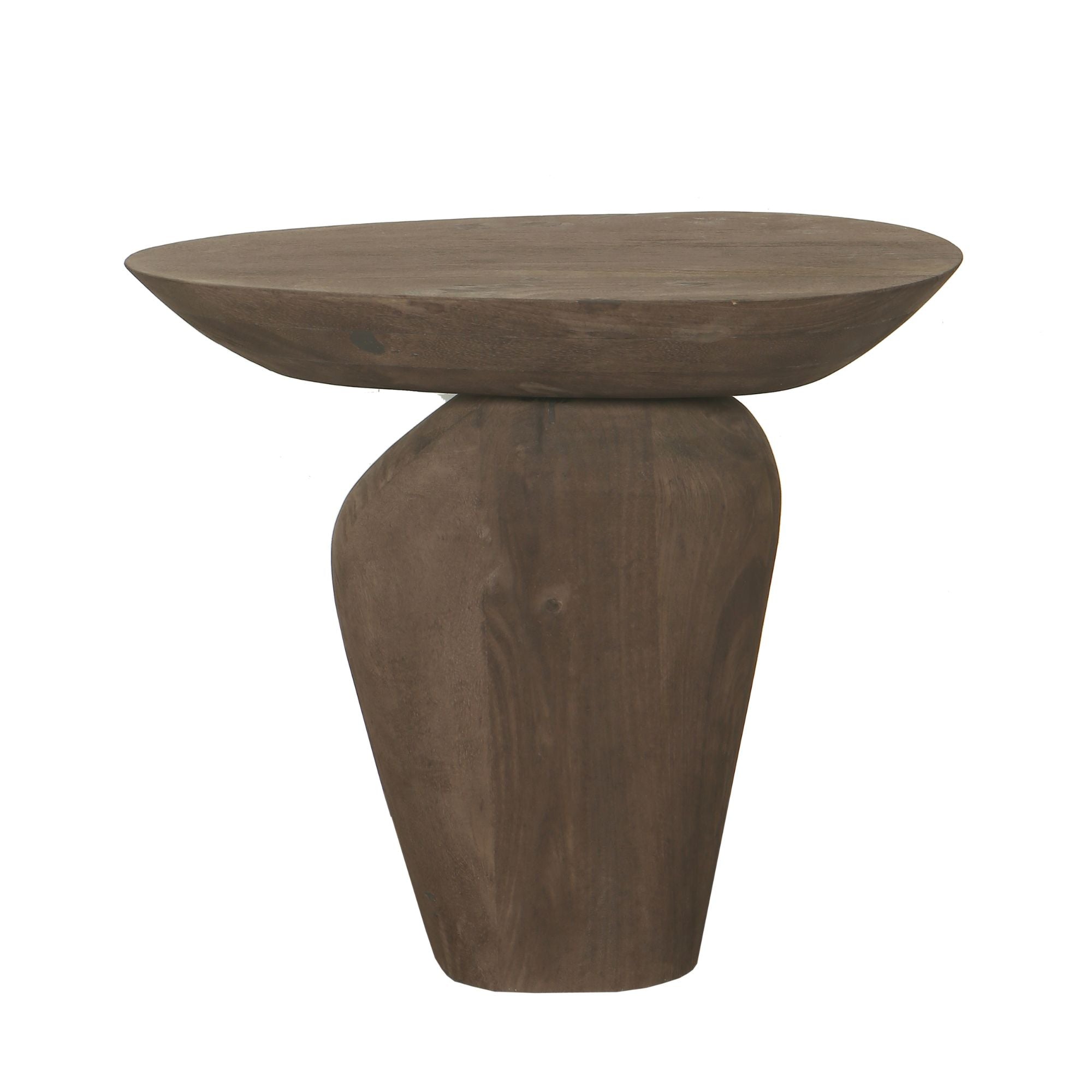 Harshad Brown mango wood side table organic - Photo 2