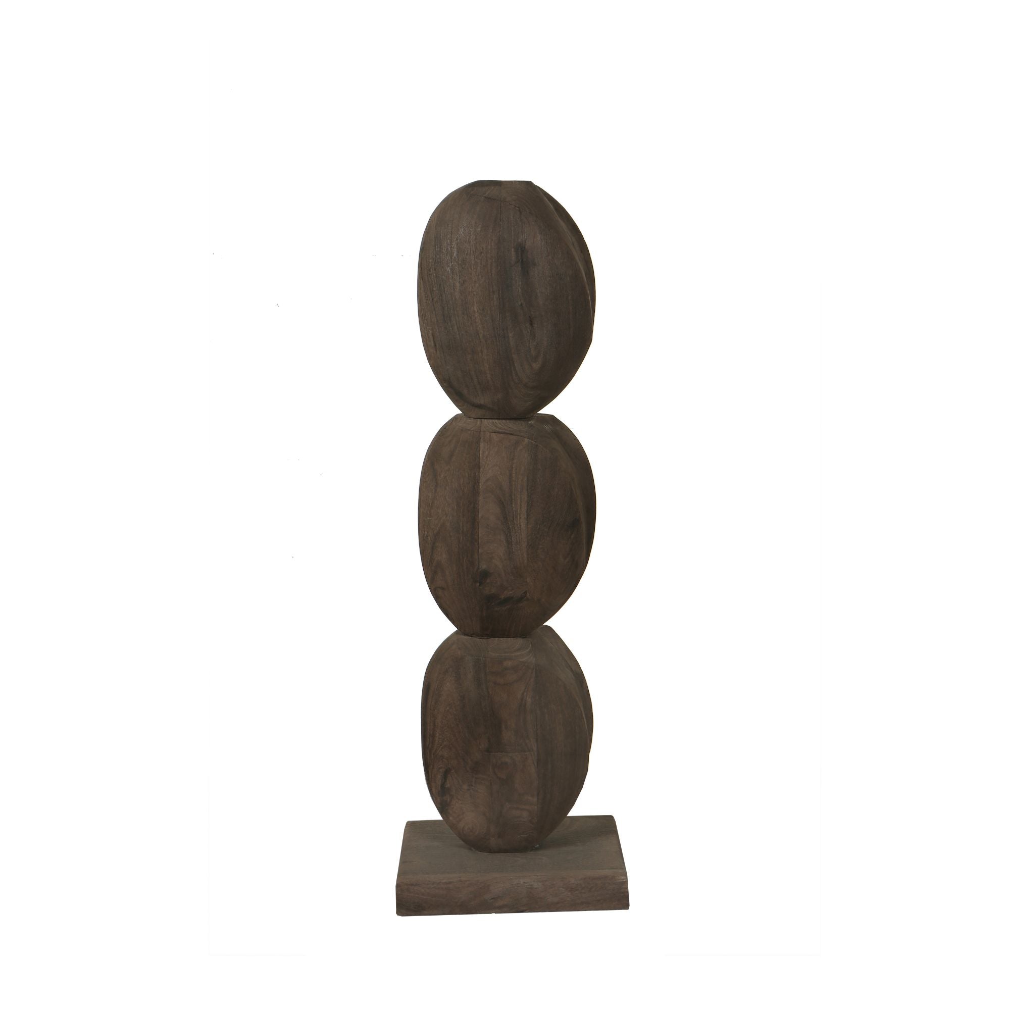 Kodey Brown mango wood circle shaped statue