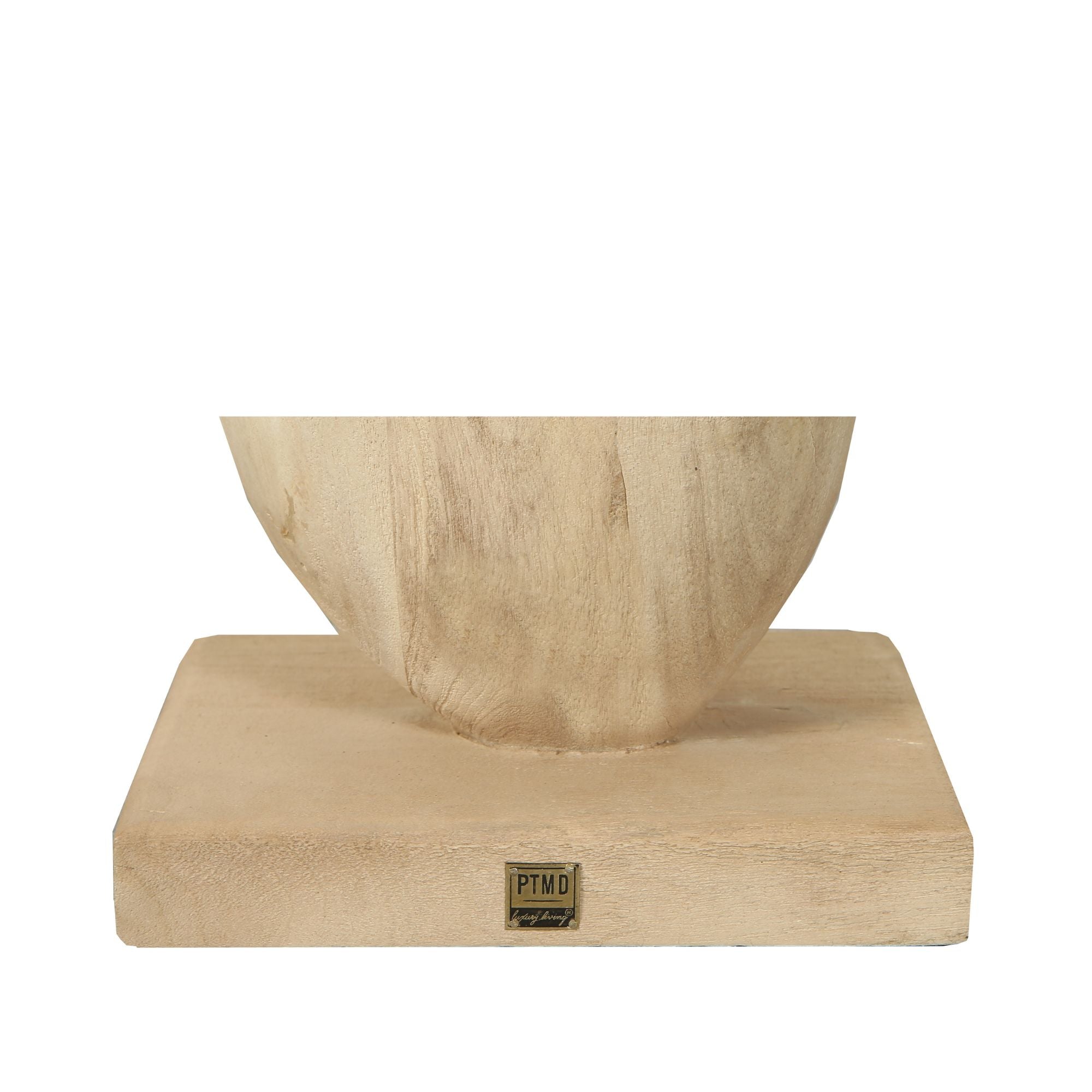 Kodey Natural mango wood circle shaped statue