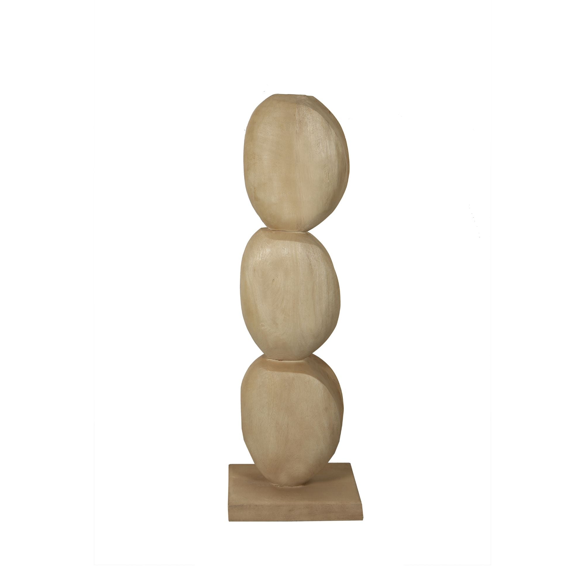 Kodey Natural mango wood circle shaped statue