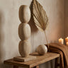 Kodey Natural mango wood circle shaped statue