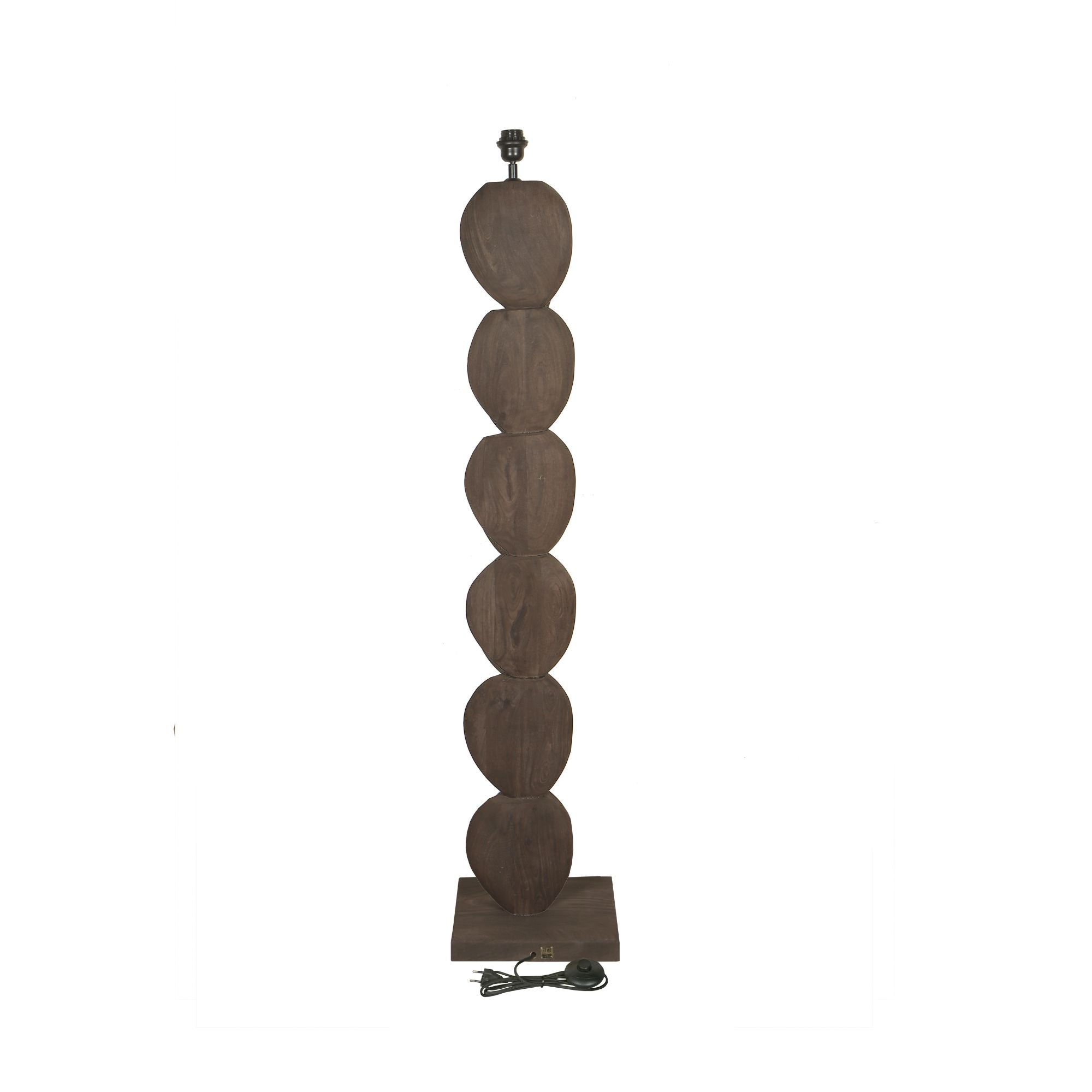 Kodey Lampadaires en bois de manguier - Marron foncé