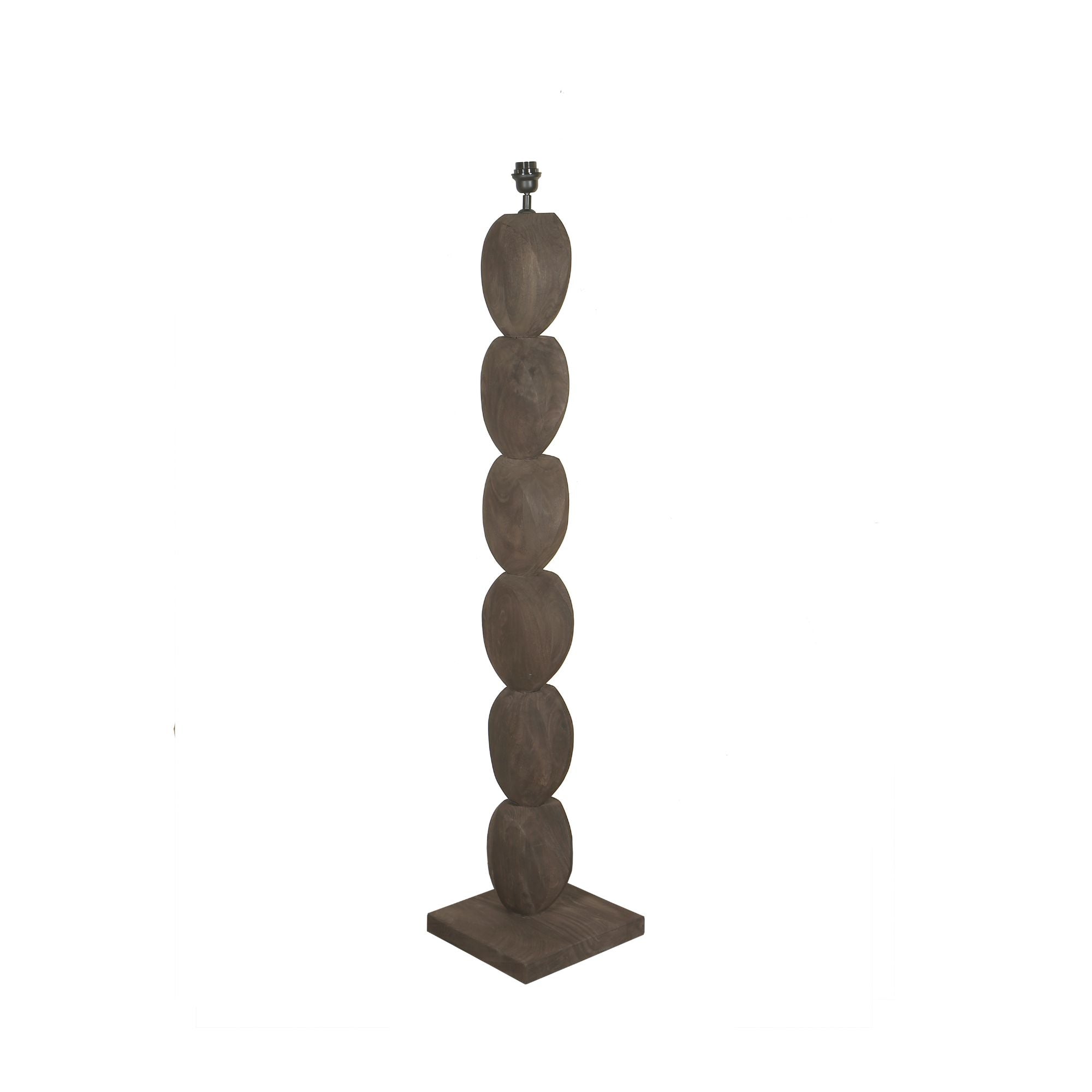 Kodey Lampadaires en bois de manguier - Marron foncé