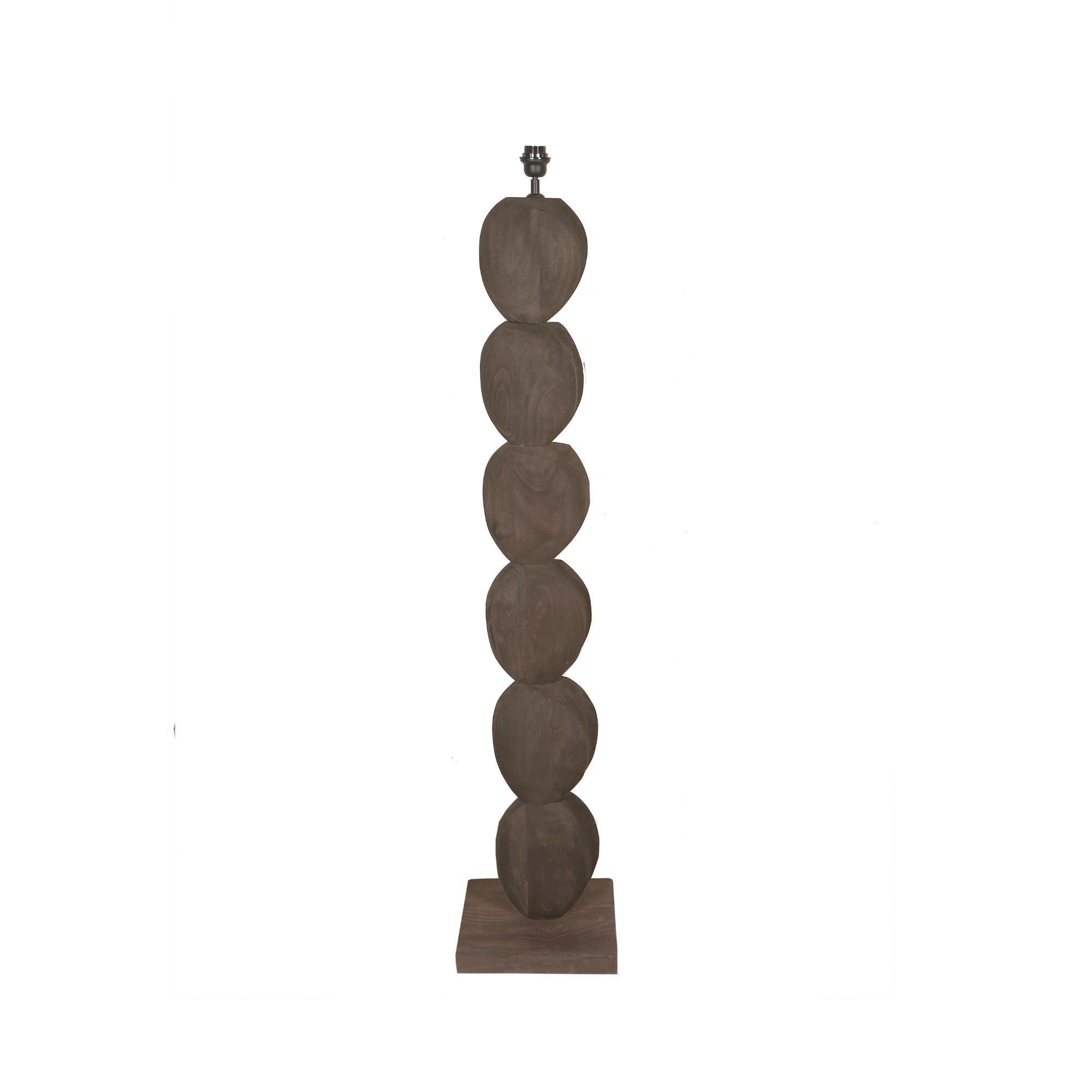 Kodey Lampadaires en bois de manguier - Marron foncé
