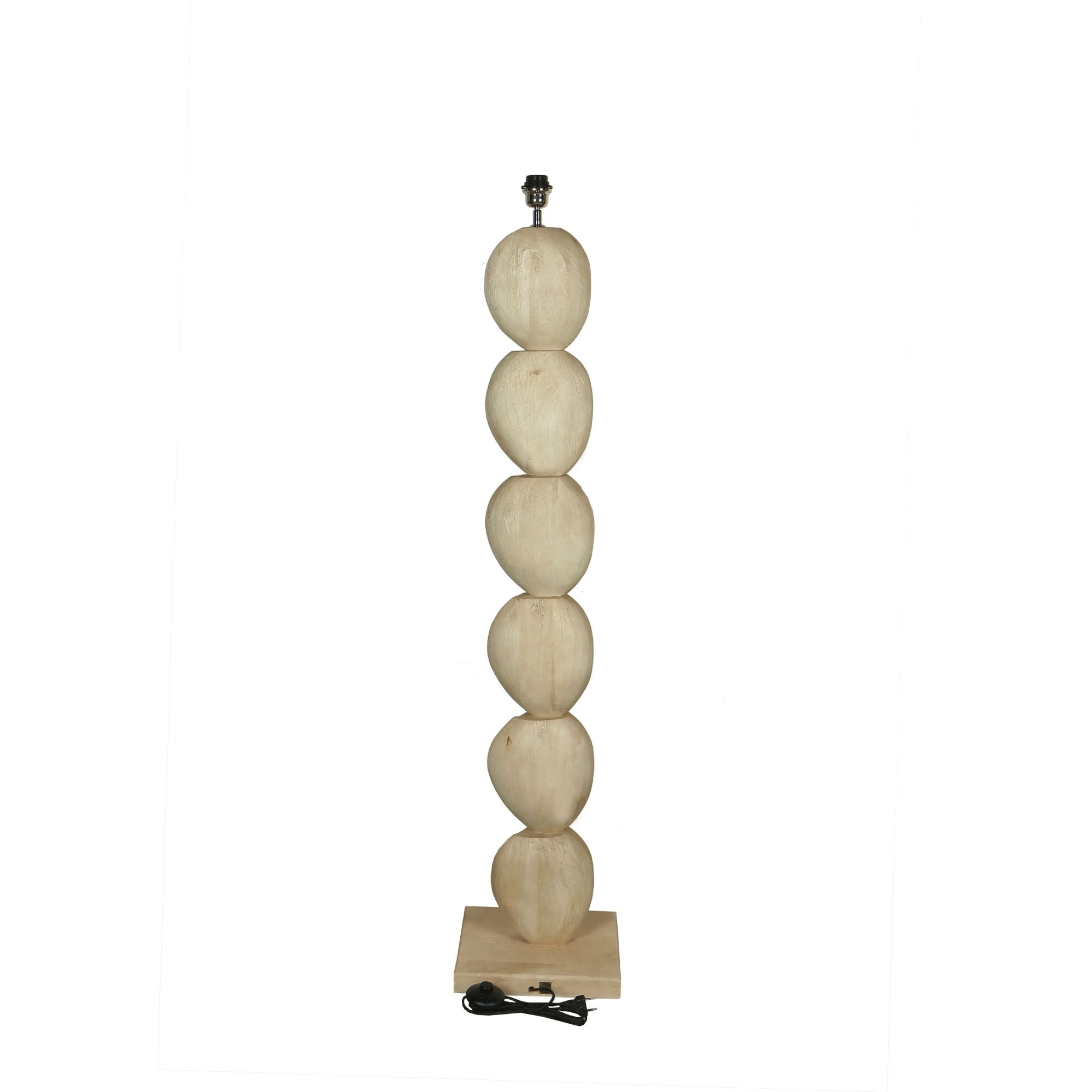 Kodey Lampadaires en bois de manguier - Naturel