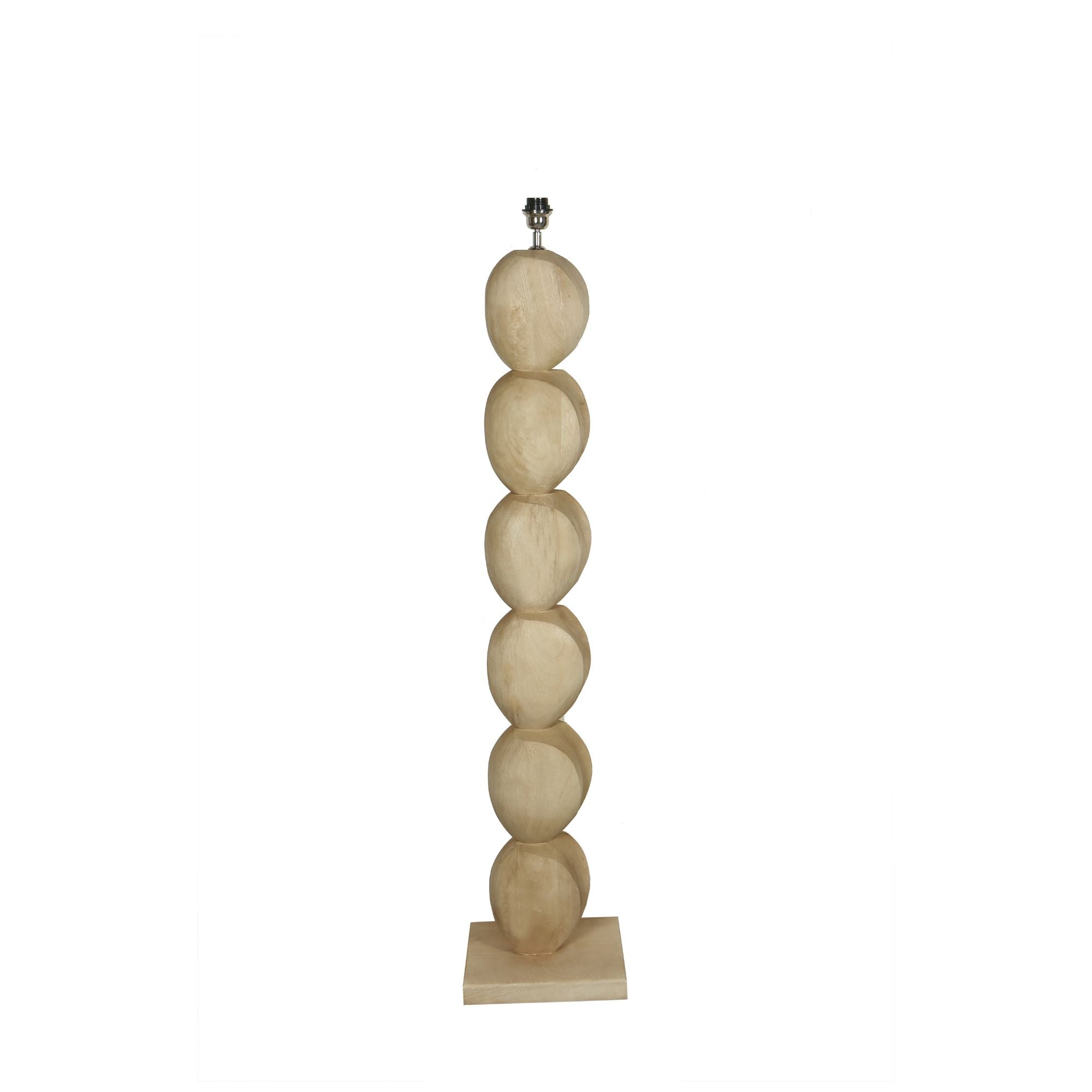 Kodey Lampadaires en bois de manguier - Naturel