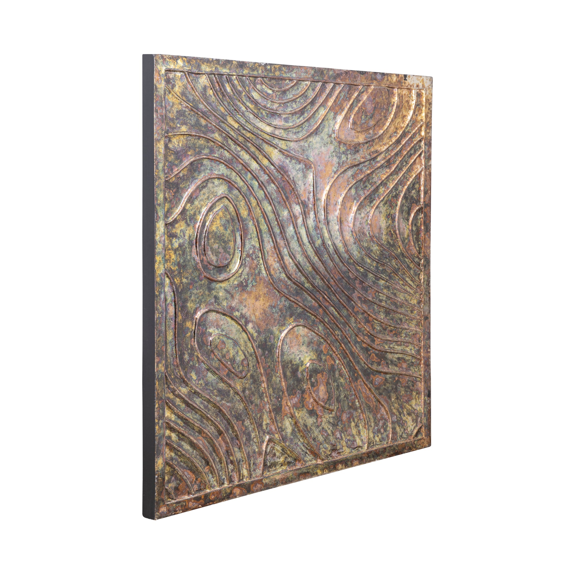 Connolly Oil Green wood square wall panel S