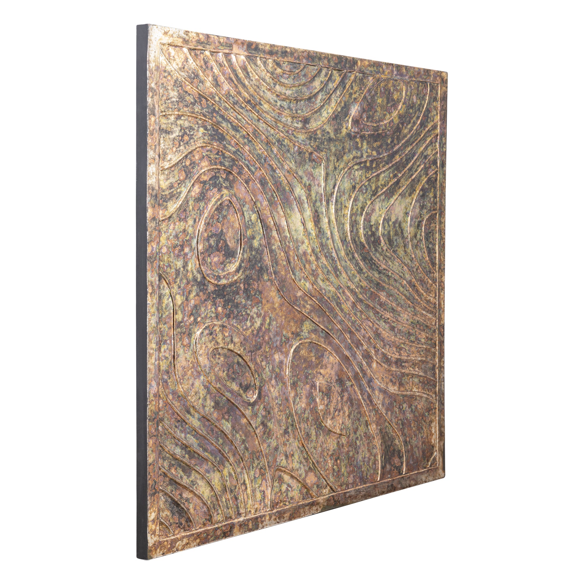 Connolly Oil Green wood square wall panel L