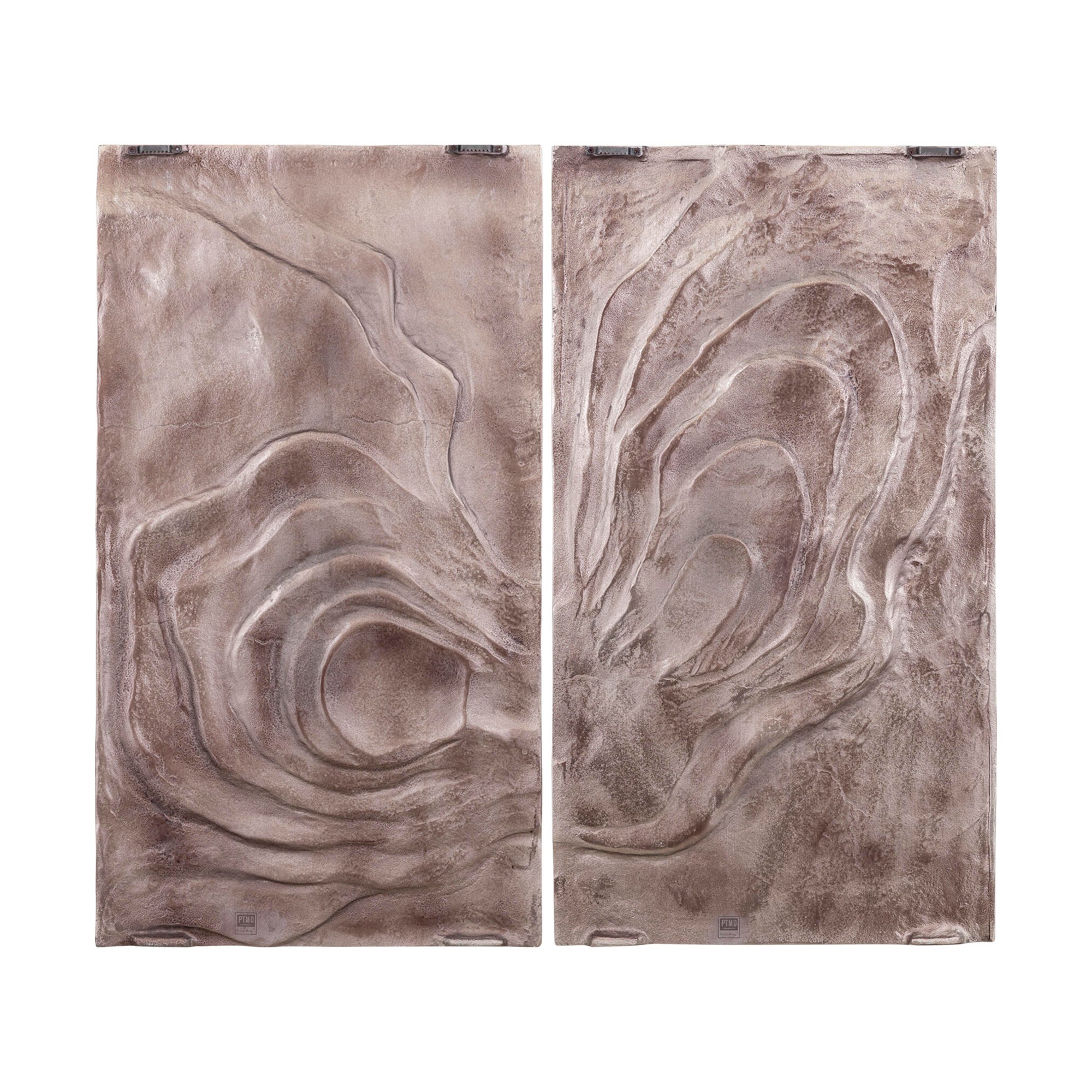 Erike Bronze casted alu wall panel wave in 2 parts