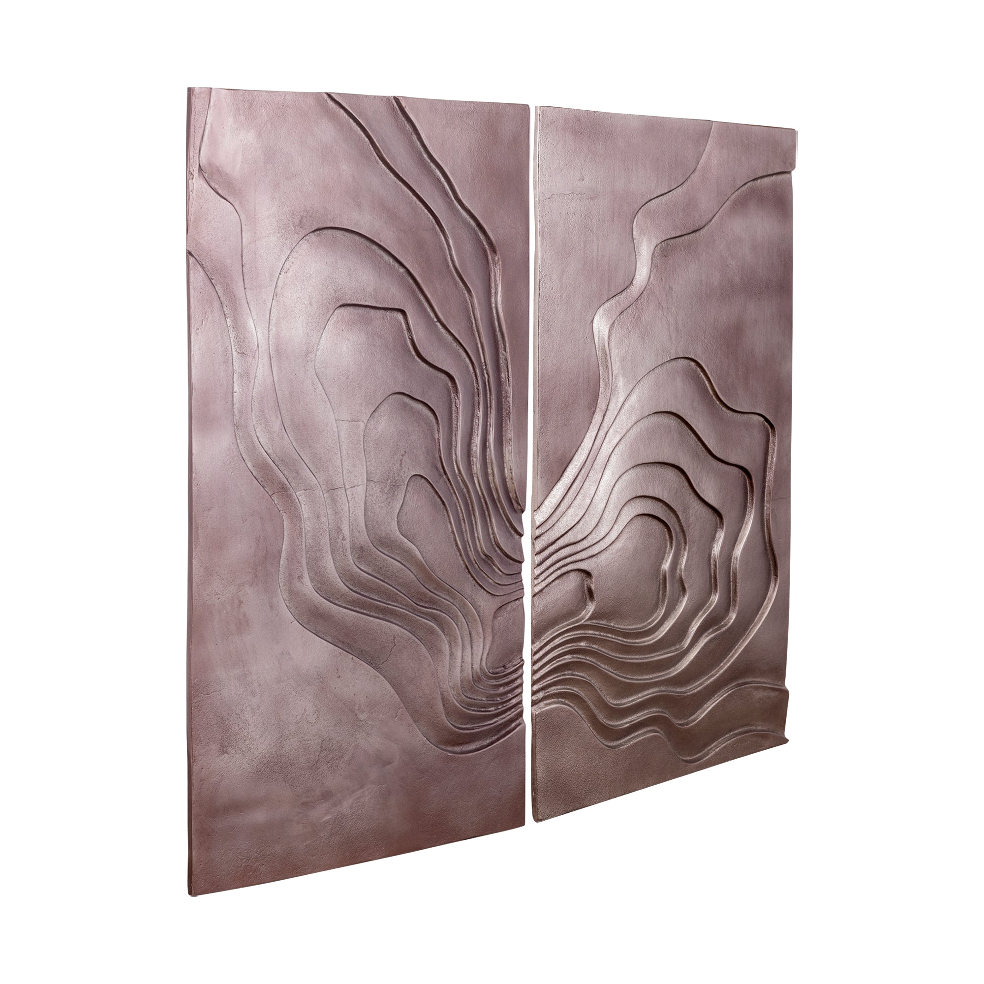 Erike Bronze casted alu wall panel wave in 2 parts