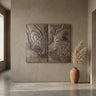 Erike Bronze casted alu wall panel wave in 2 parts