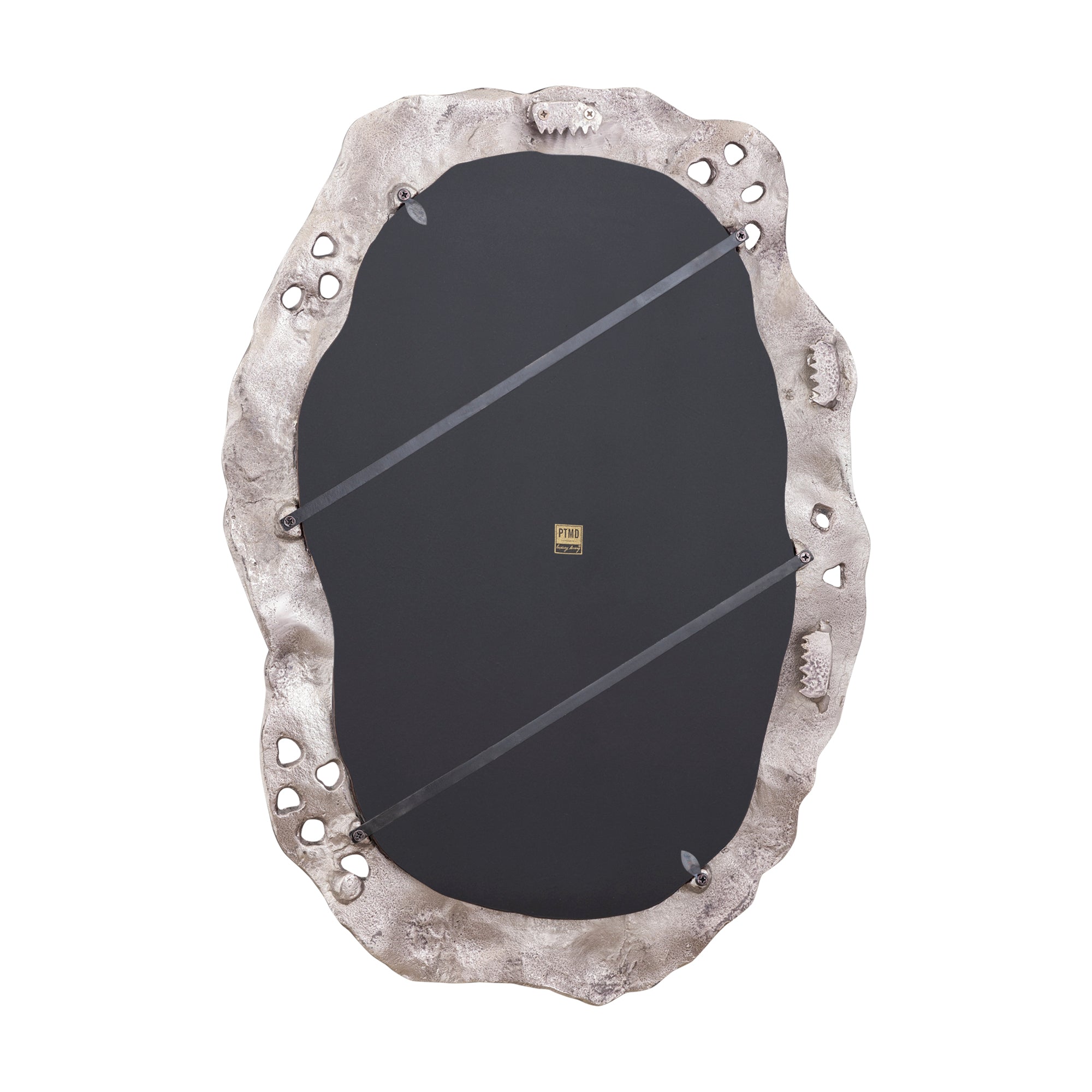Kariss Bronze casted alu mirror rough oval shape