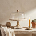 Boîte Lyron — Naturel Travertin Rond Verre bell L