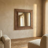 Gezzy Natural wood veneer mirror curl frame square