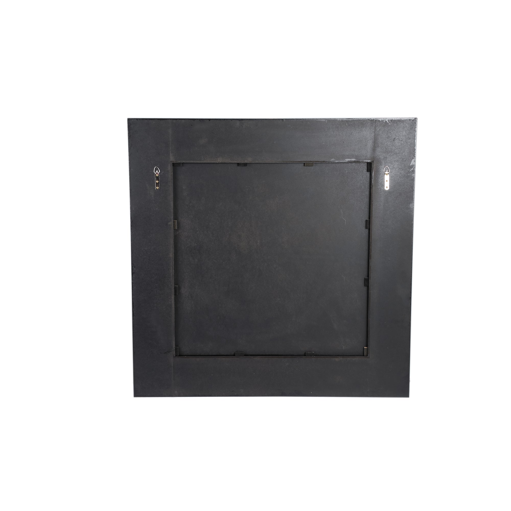 Gezzy Brown wood veneer mirror curl frame square