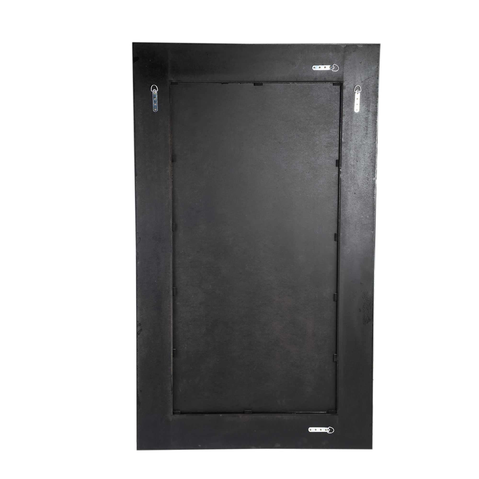 Gezzy Brown wood veneer mirror curl frame rect