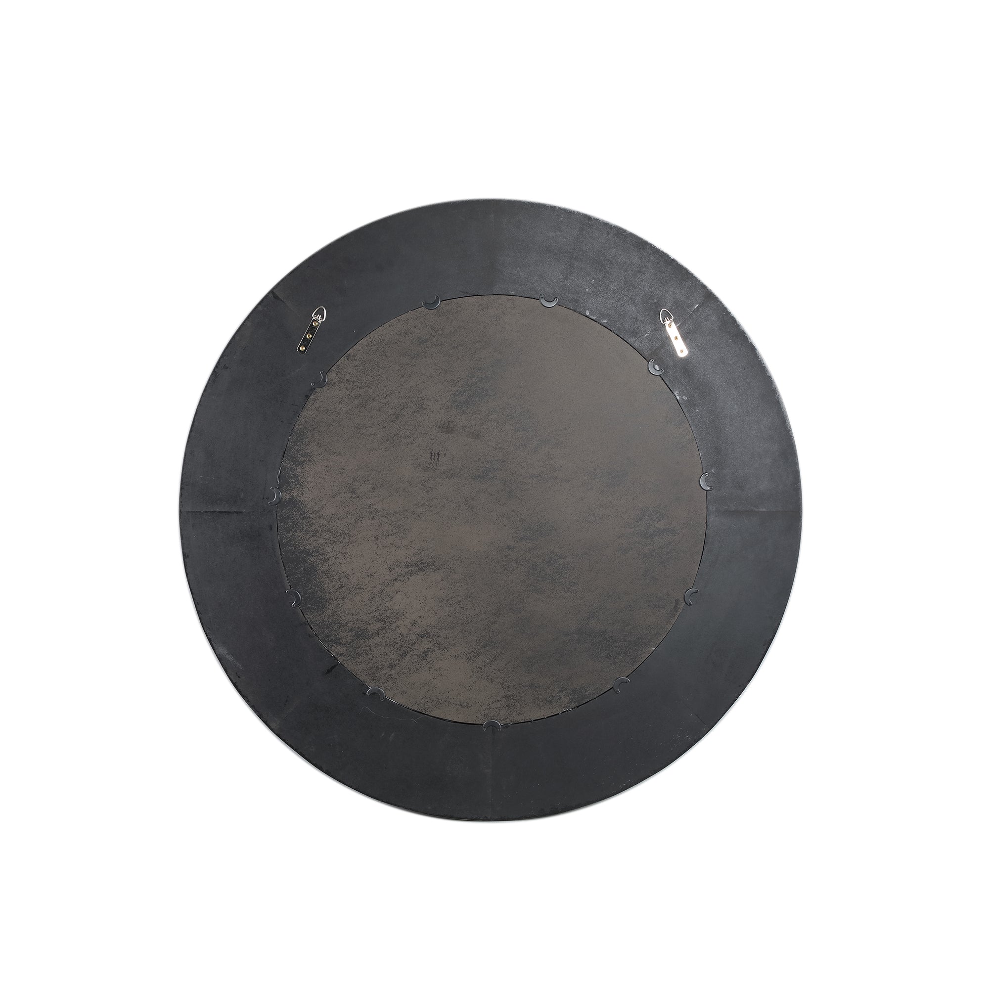 Gezzy Natural wooden veneer mirror thick frame rnd