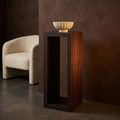 Piédestal Tiess — Marron Bois Placage Ouvert Rectangulaire