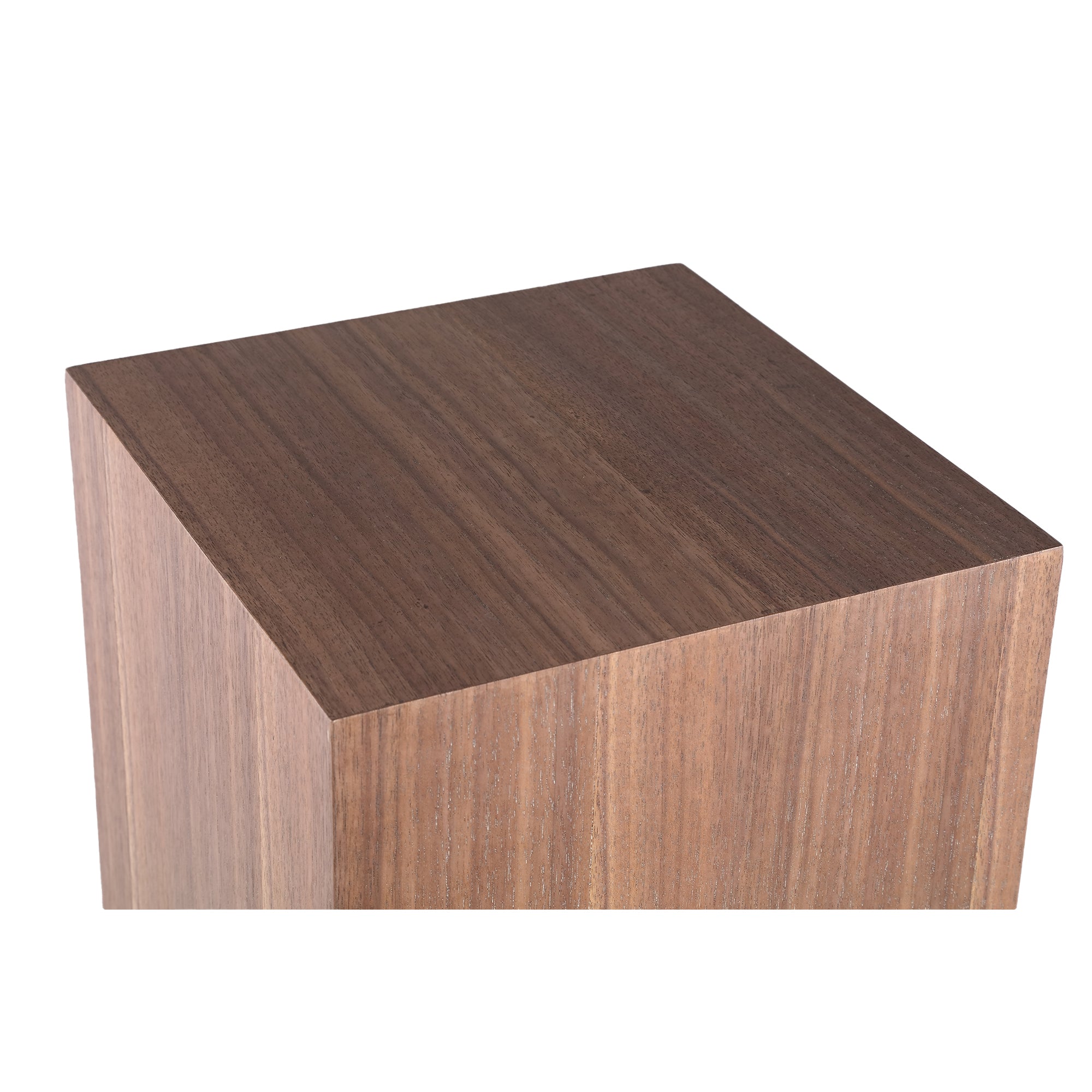 Tiess Natural wooden veneer pedestal set of 2