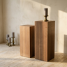 Piédestal Tiess — Naturel Bois Placage Set de 2 — Vue lifestyle