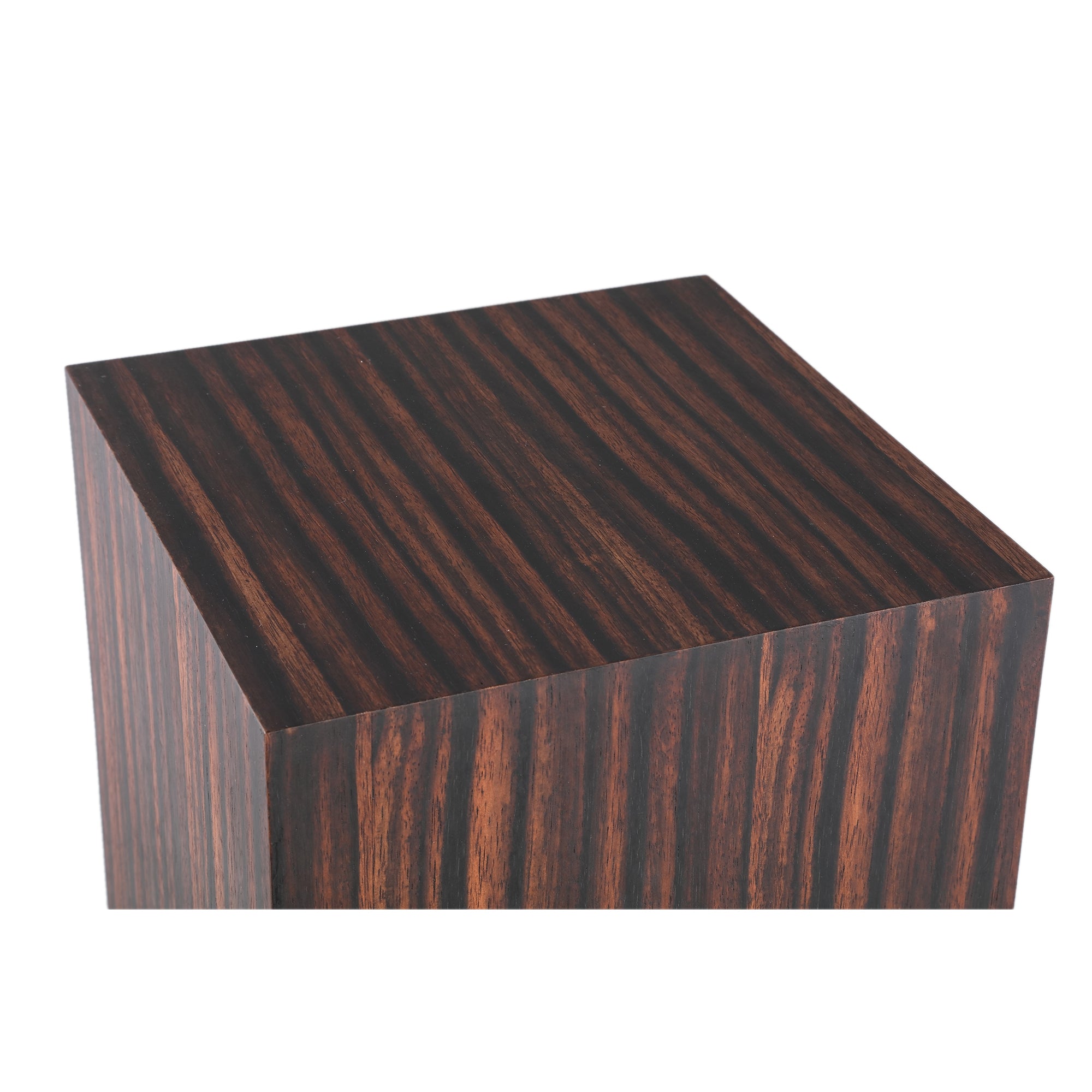 Tiess Brown wooden veneer pedestal set of 2