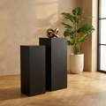 Piédestal Tiess — Noir Bois Placage Set de 2