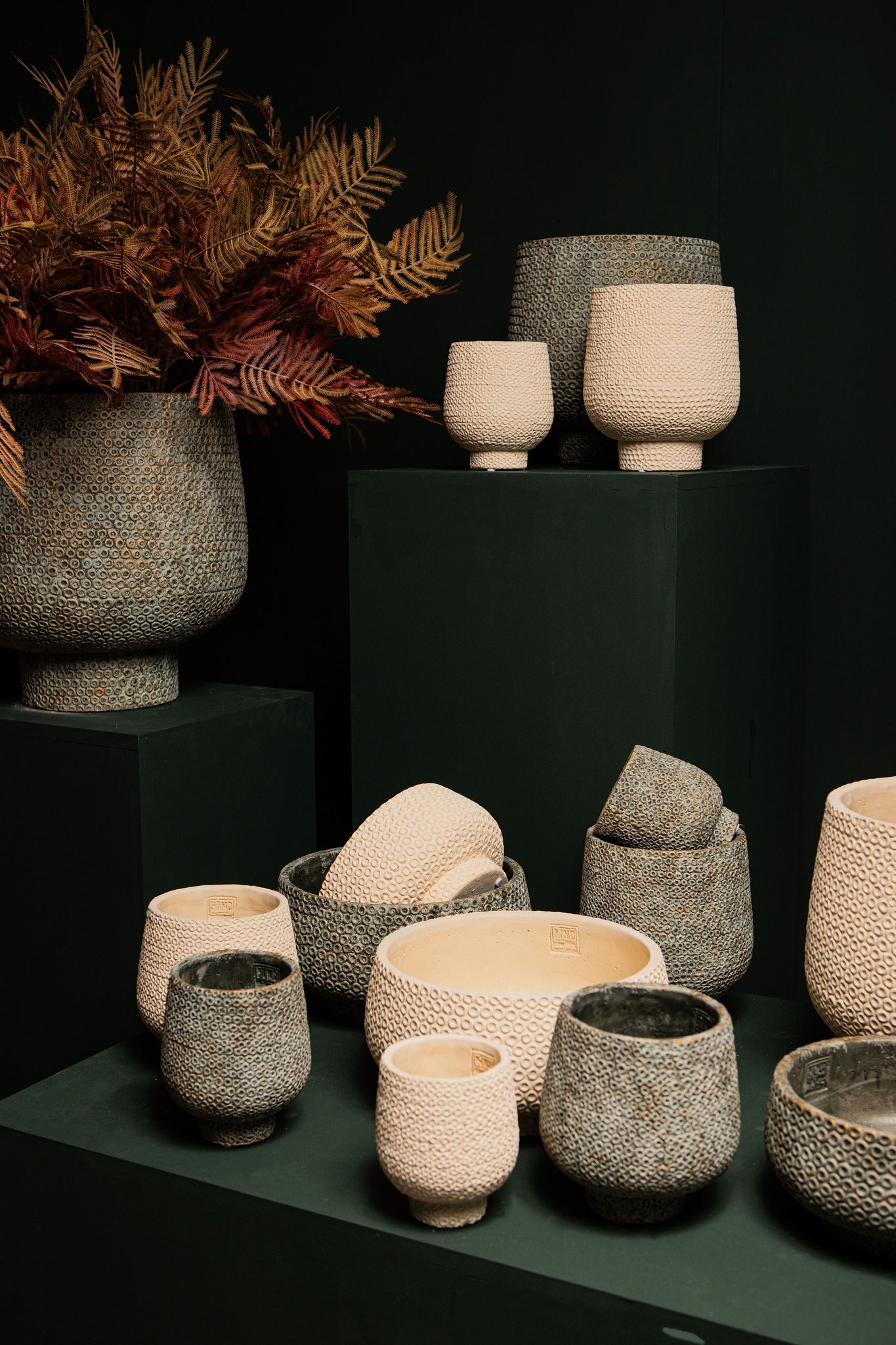 Laim Pot en ciment - Cream, Grey