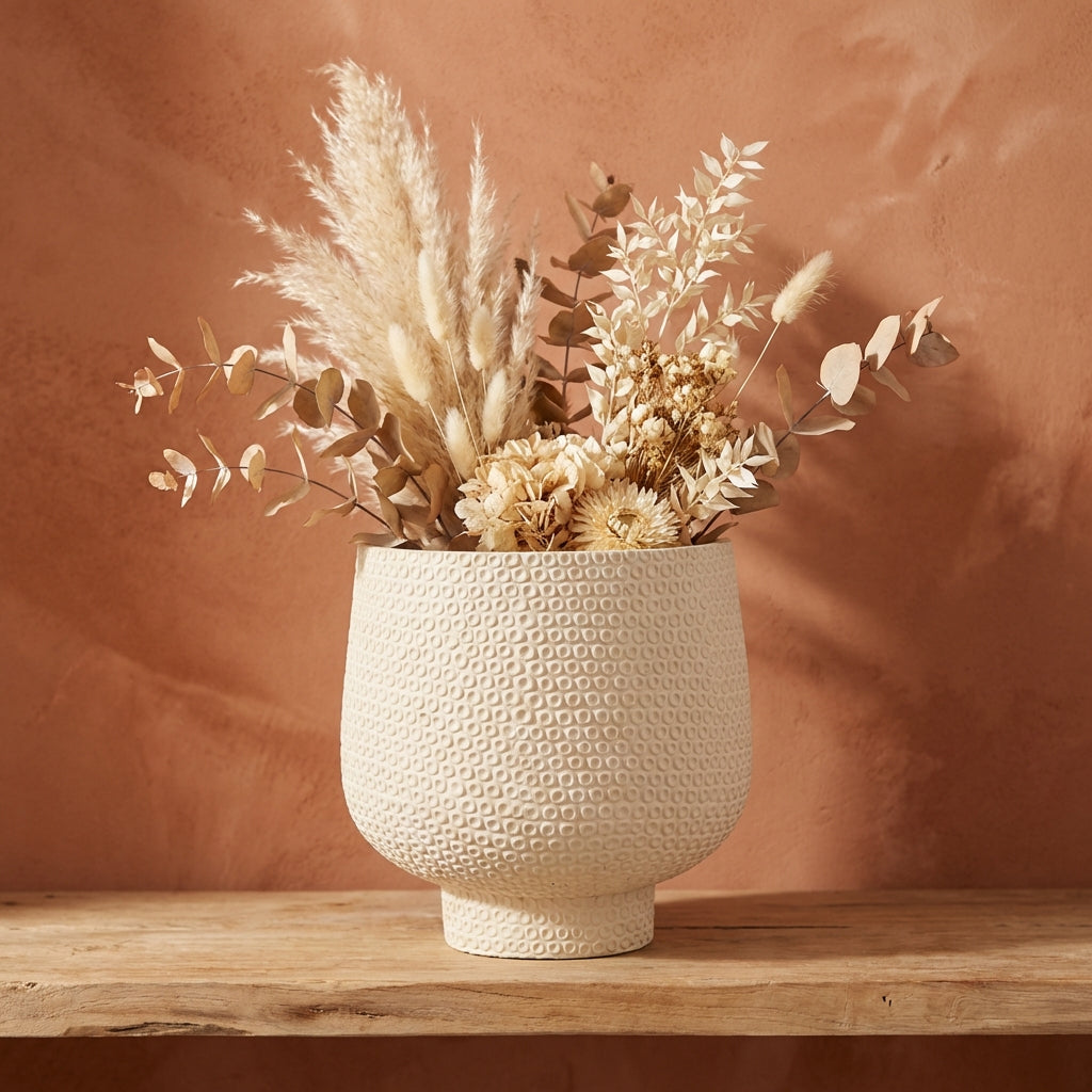 Laim Pot en ciment - Crème