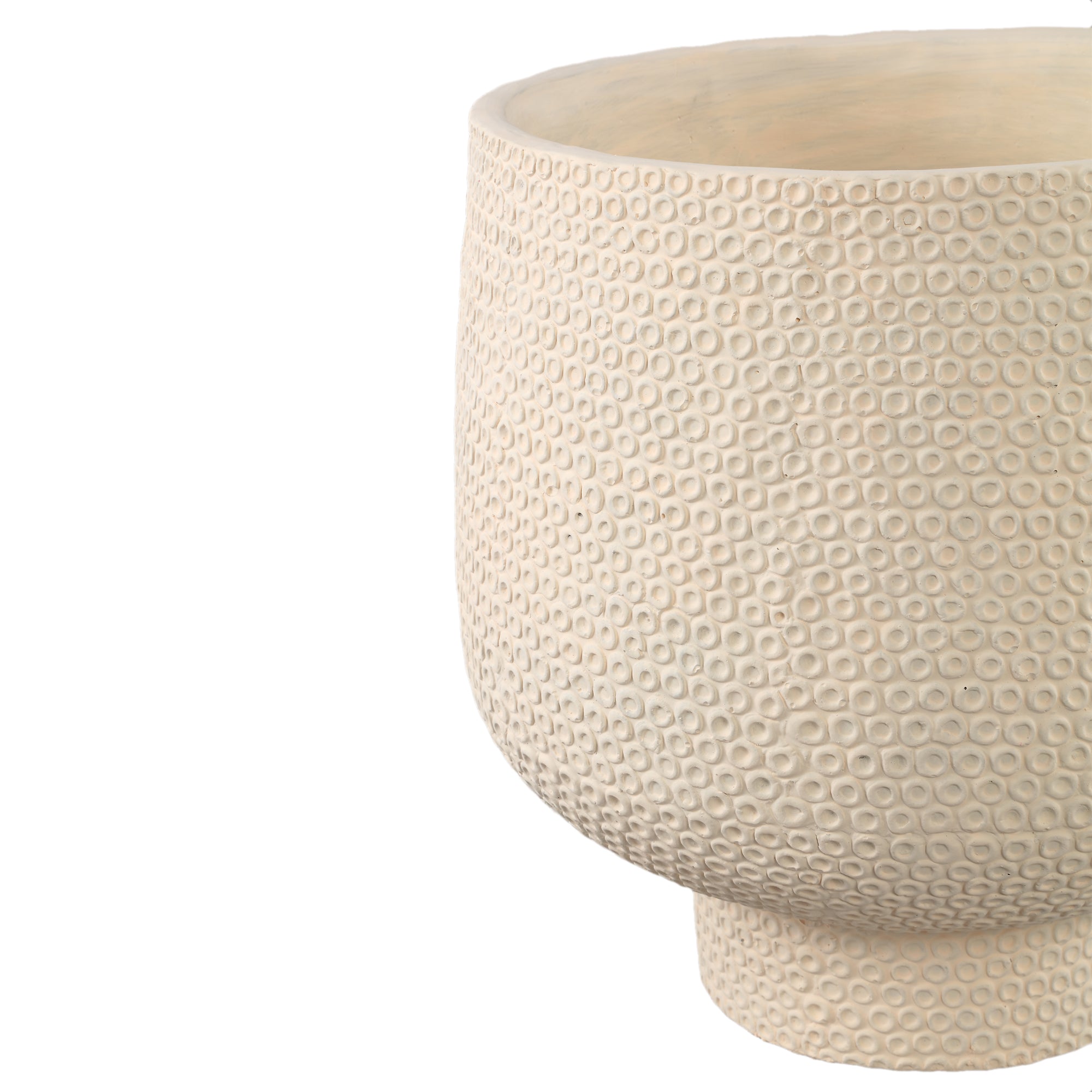 Laim Pot en ciment - Crème