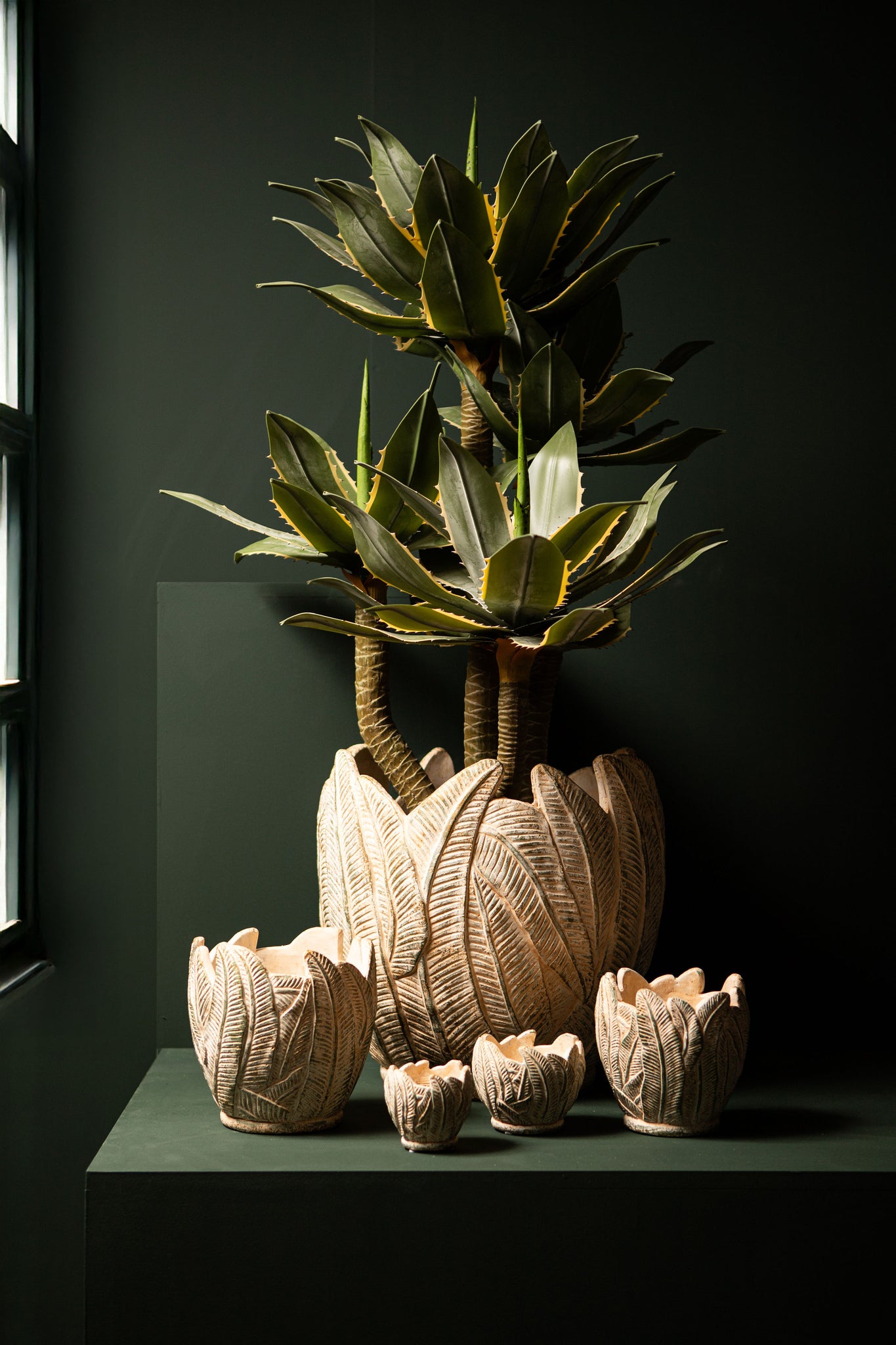 Noami Pot en ciment - Cream
