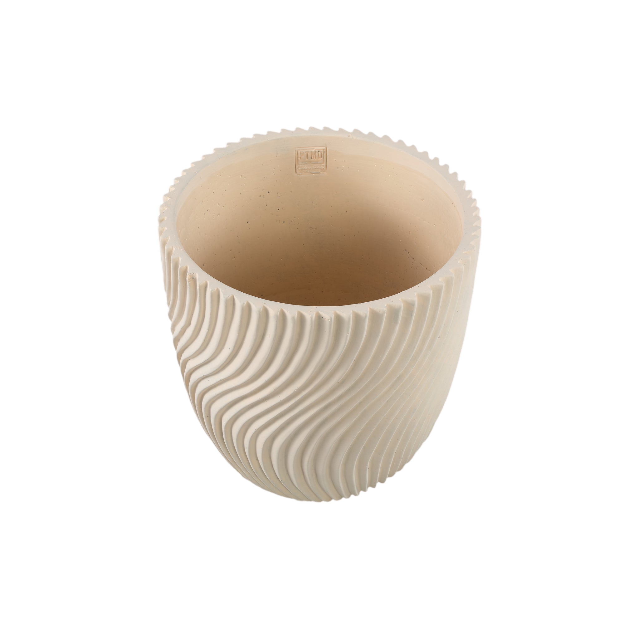 Lianna Pot en ciment - Crème