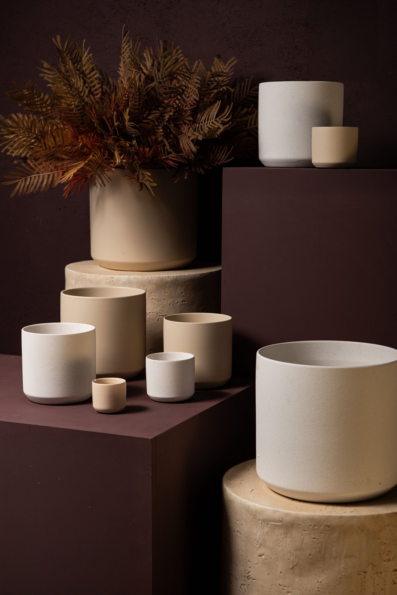 Fatima Pot en céramique - Blanc