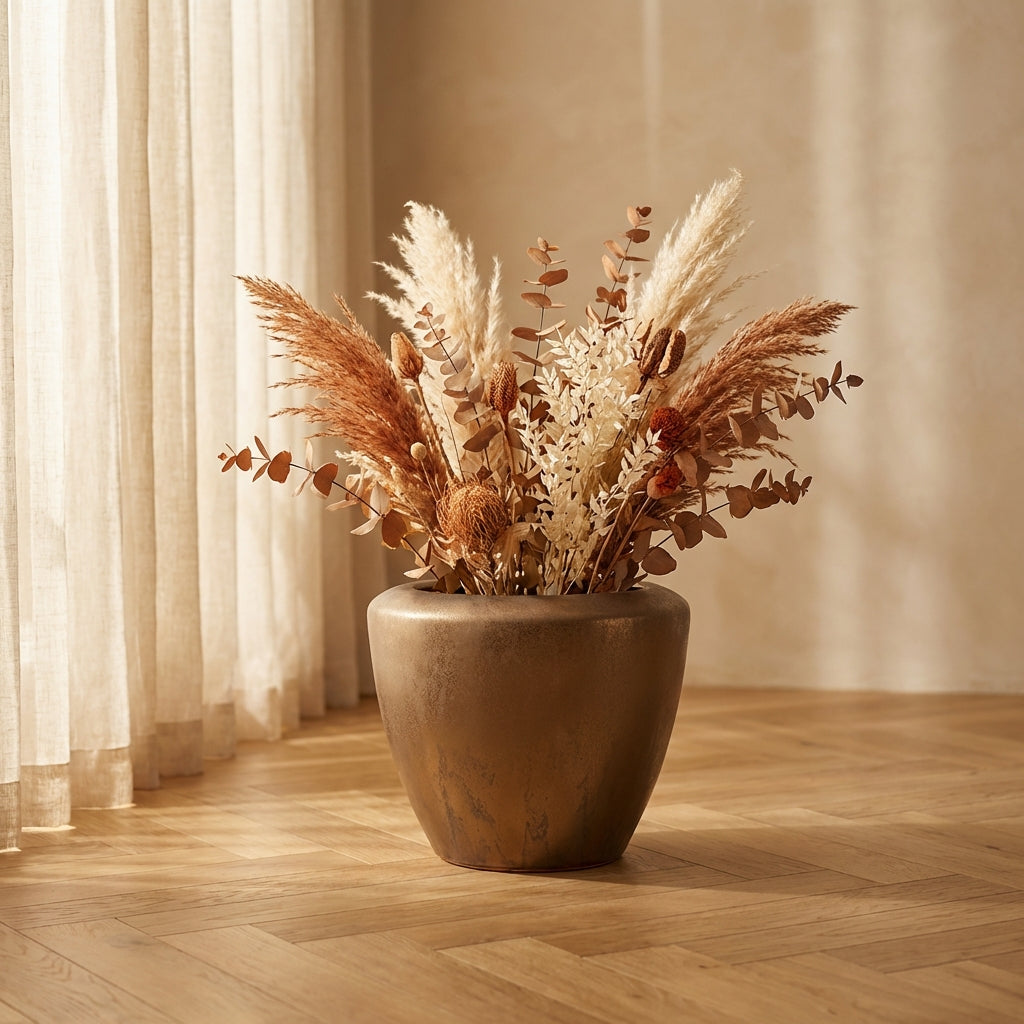 Kyleigh Pot en céramique - Bronze