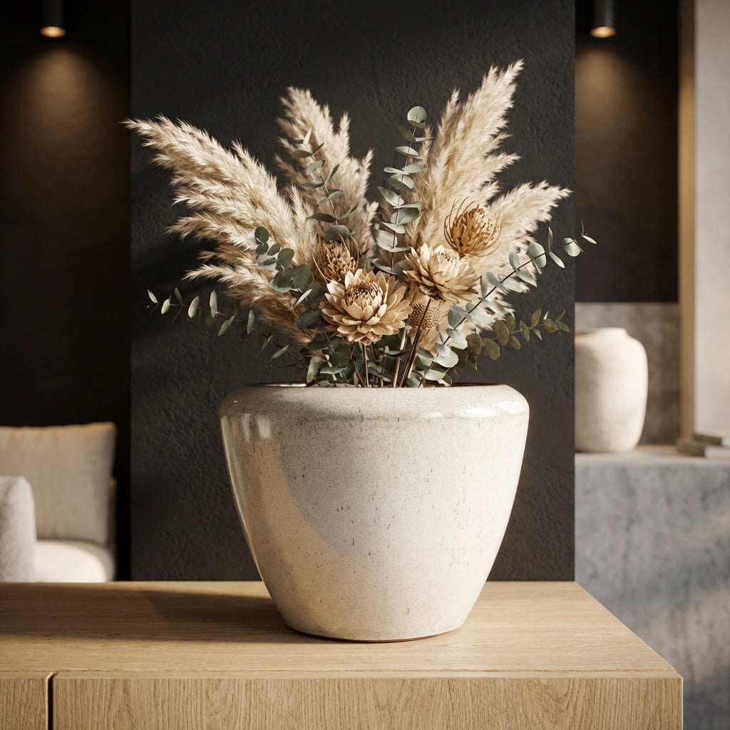 Kyleigh Pot en céramique - Beige
