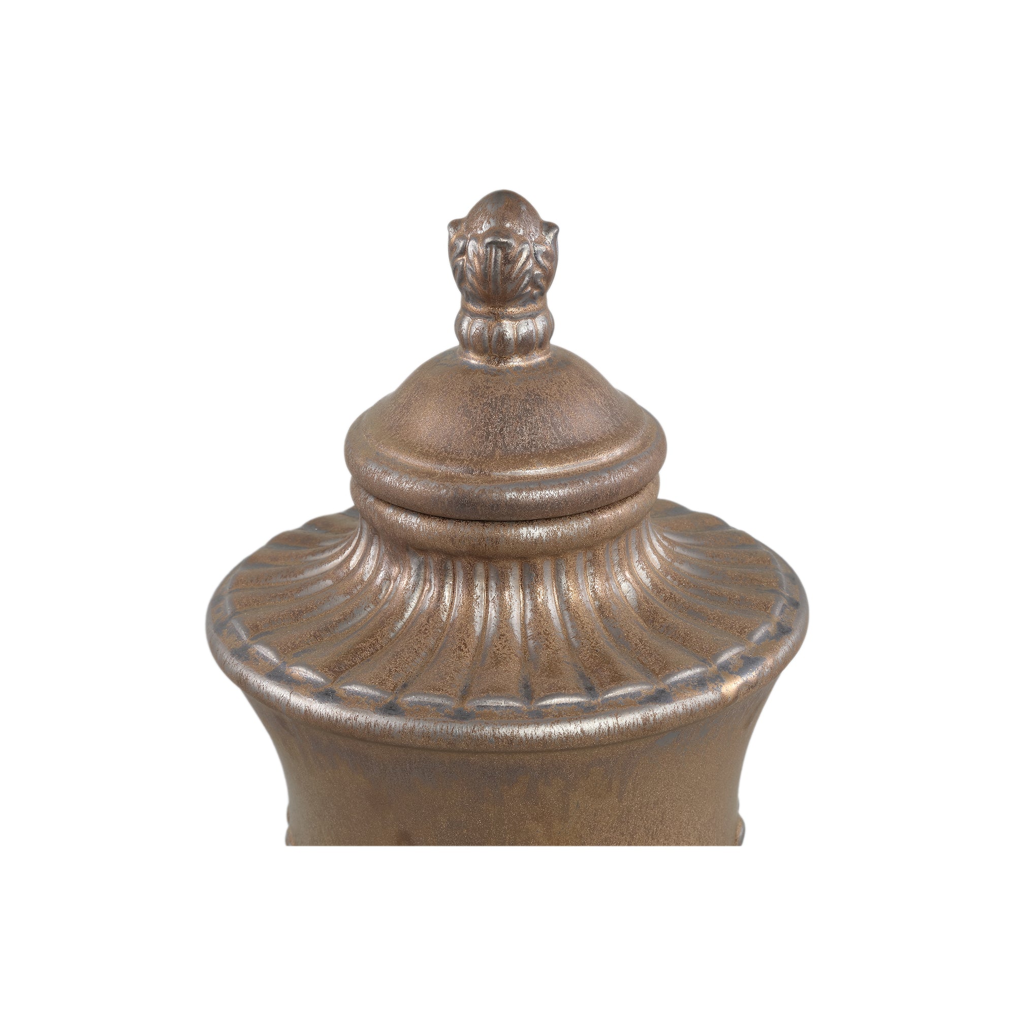 Kristifor Bronze antique ceramic statue with lid