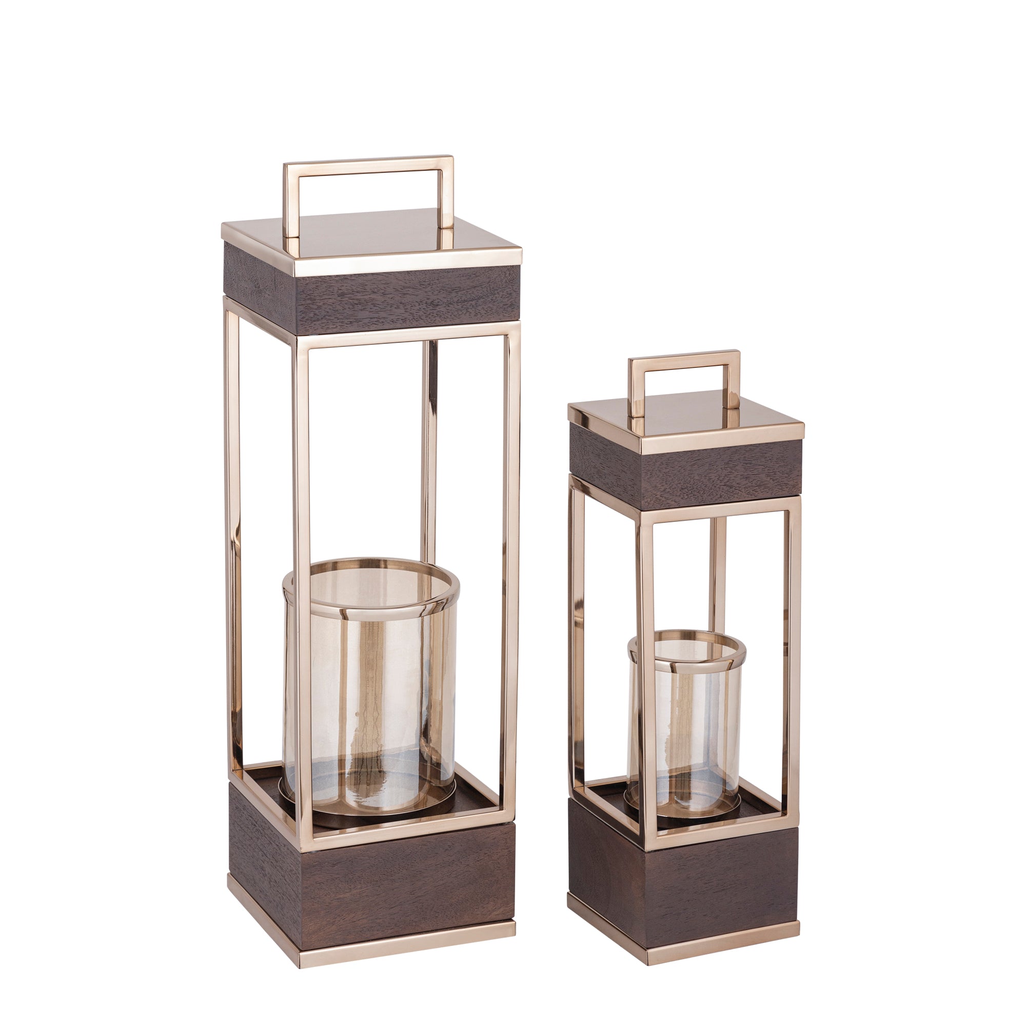 Stanne Lanternes en verre - Marron
