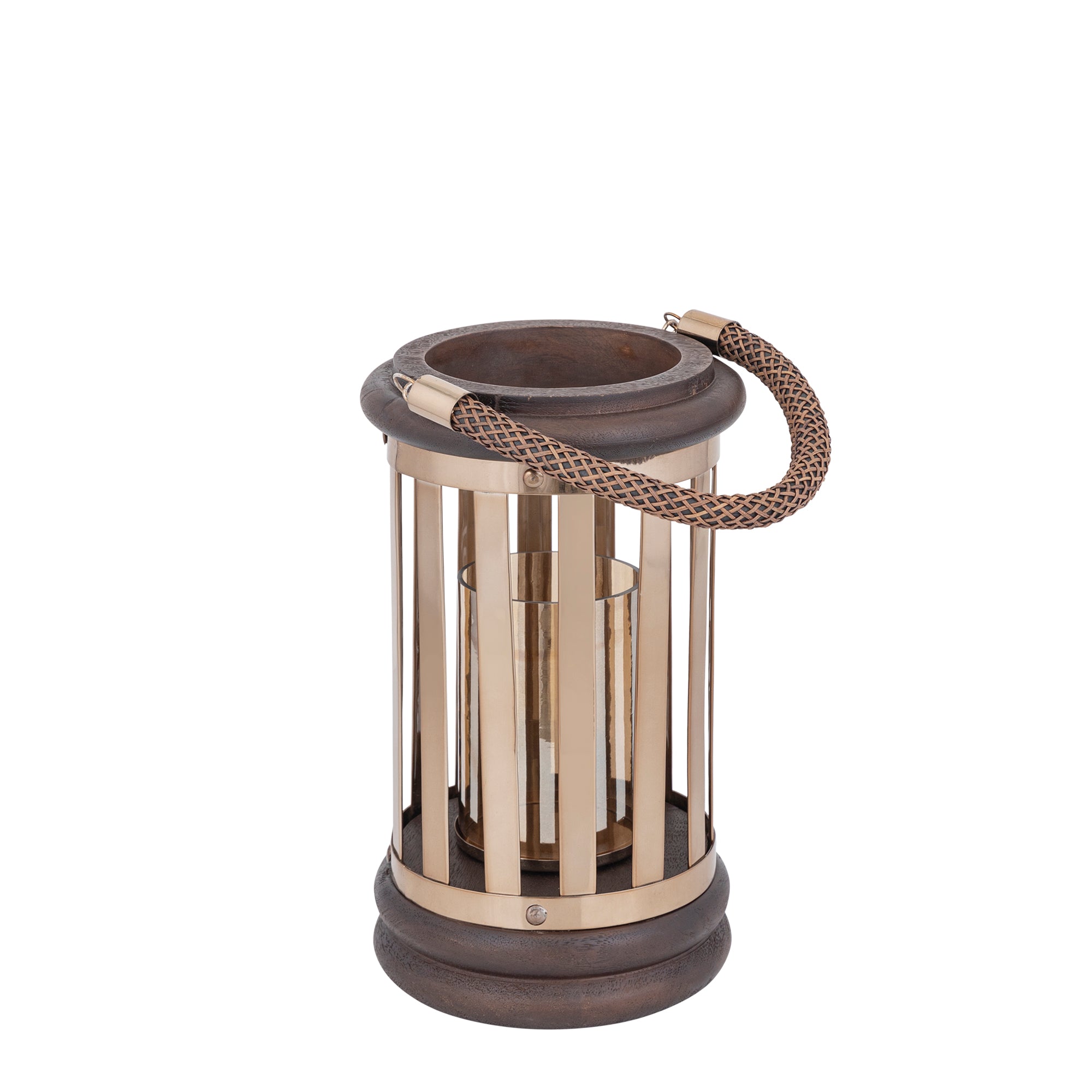 Sjorsh Lanternes en verre - Marron