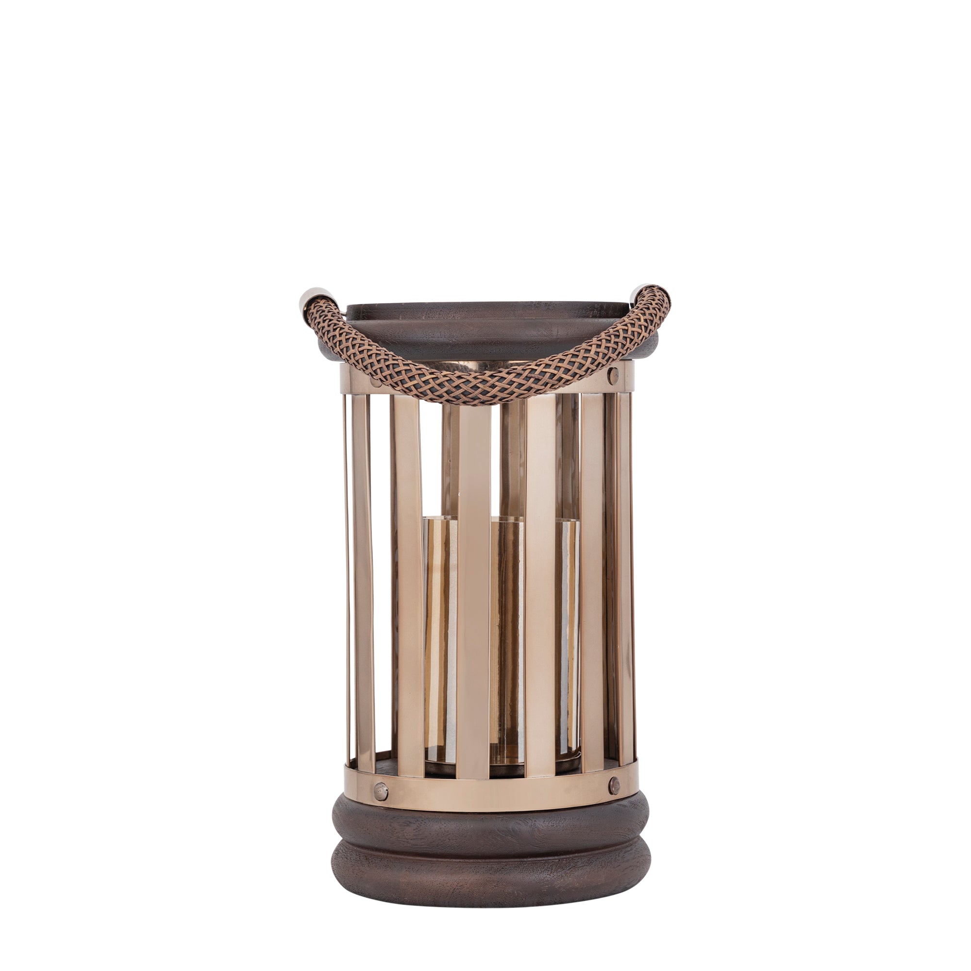 Sjorsh Lanternes en verre - Marron