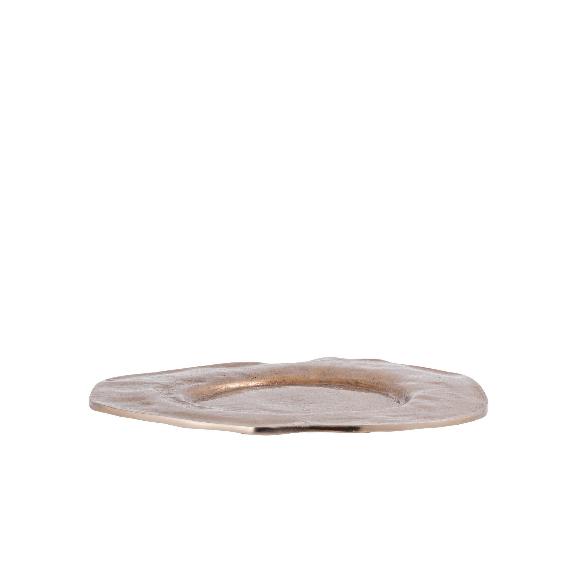 Linke BrownGold aluminum wavy organic plate S