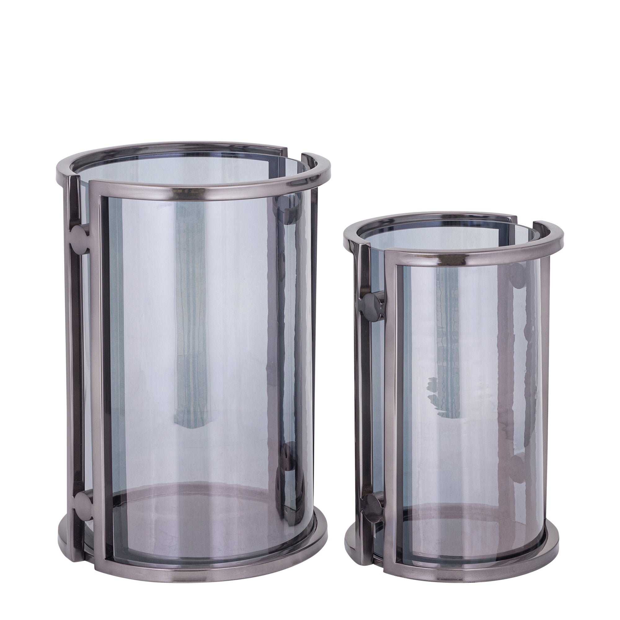 Jarie Bougeoirs en verre — Gunmetal Stainless Stormlight - Noir