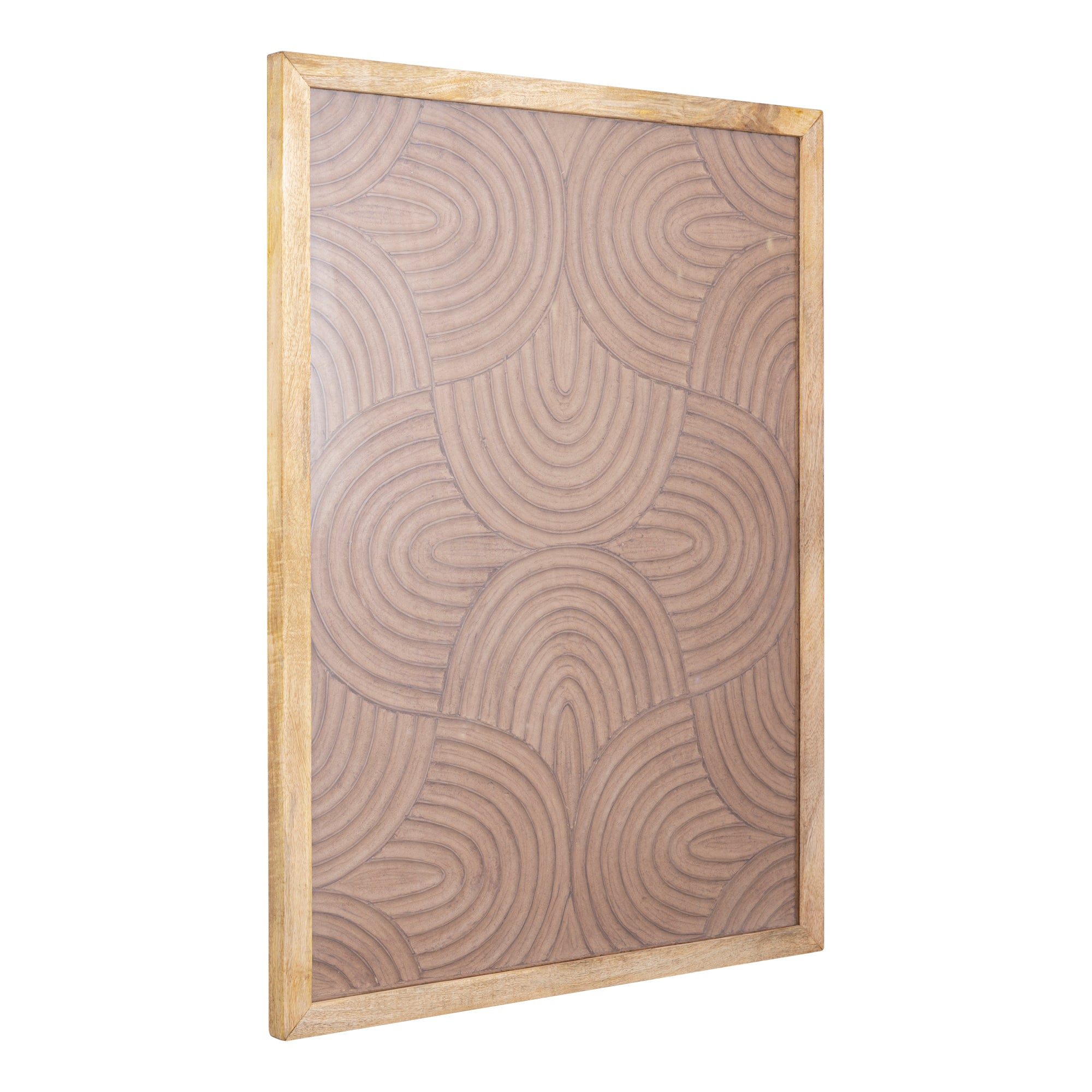 Elasah Brown wooden rect wall panel swirl pattern
