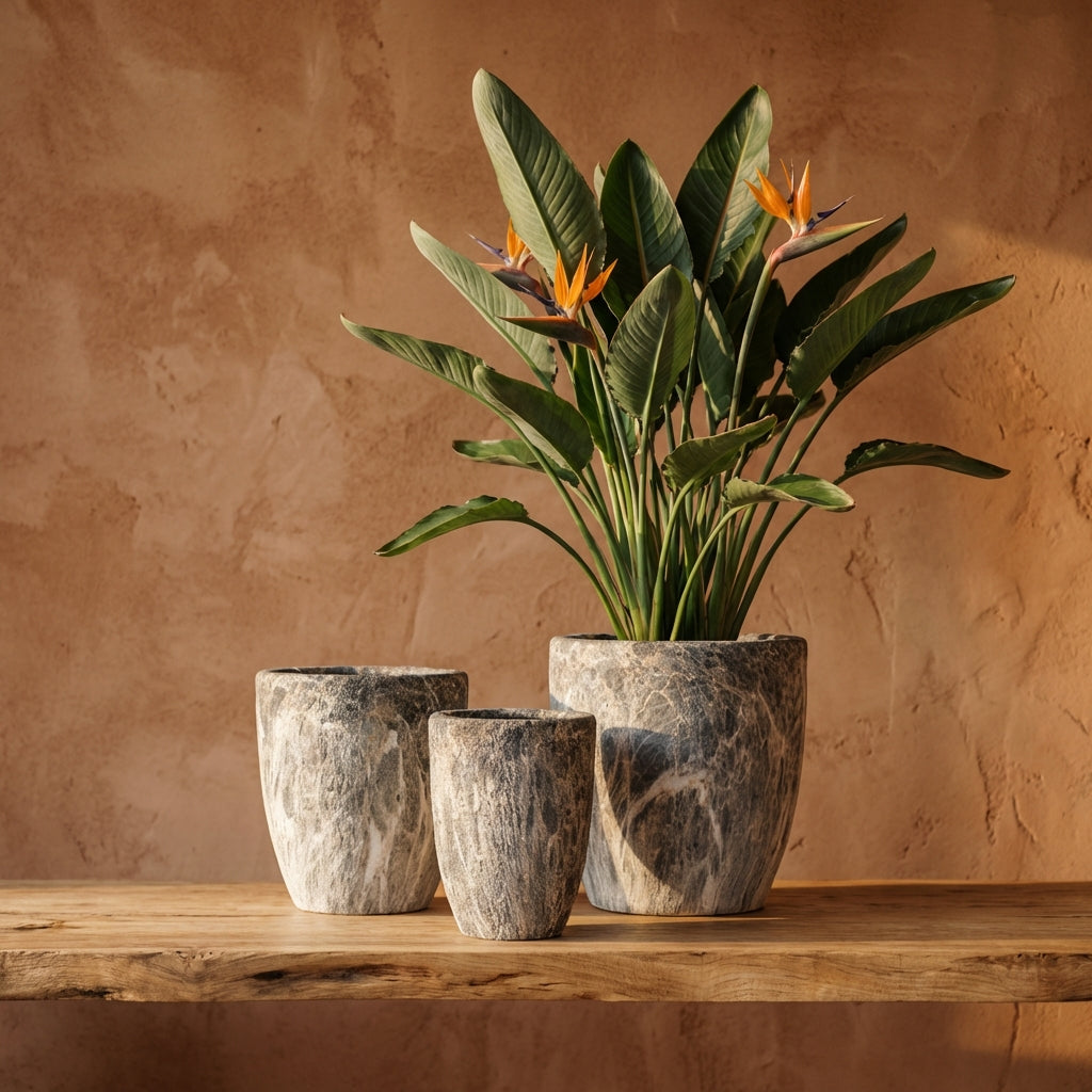 Miah Pot en céramique - Gris